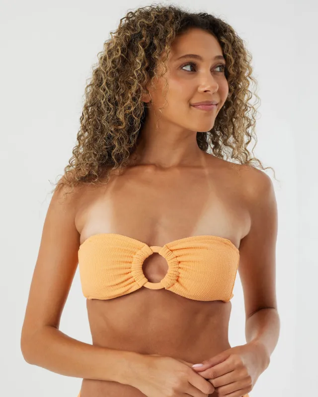 Aruba Convertible Bandeau Bikini Top - Papaya sold by Roxy
