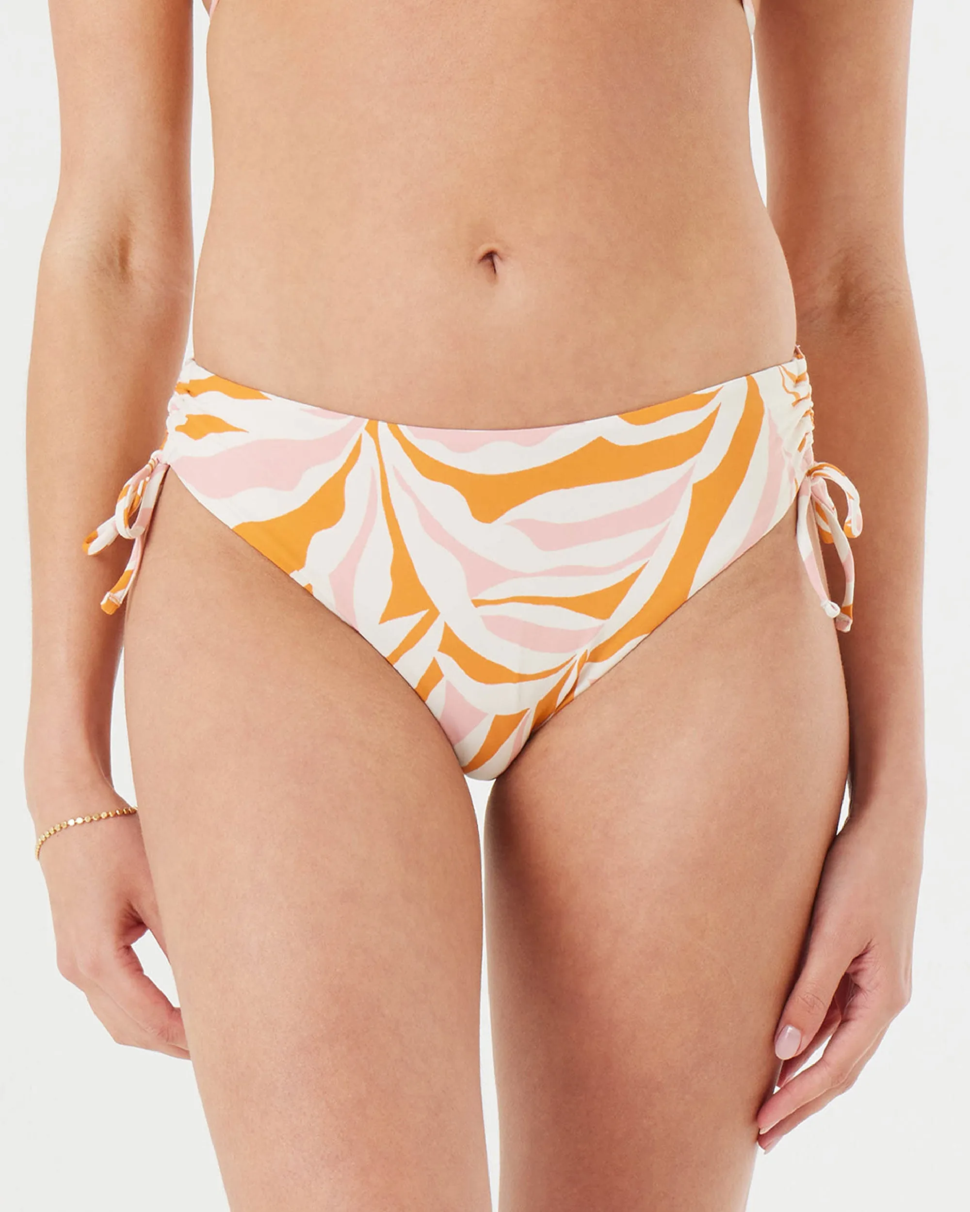 Hipster Ruched Sides Bikini Bottom - Pink Combo sold by Roxy
