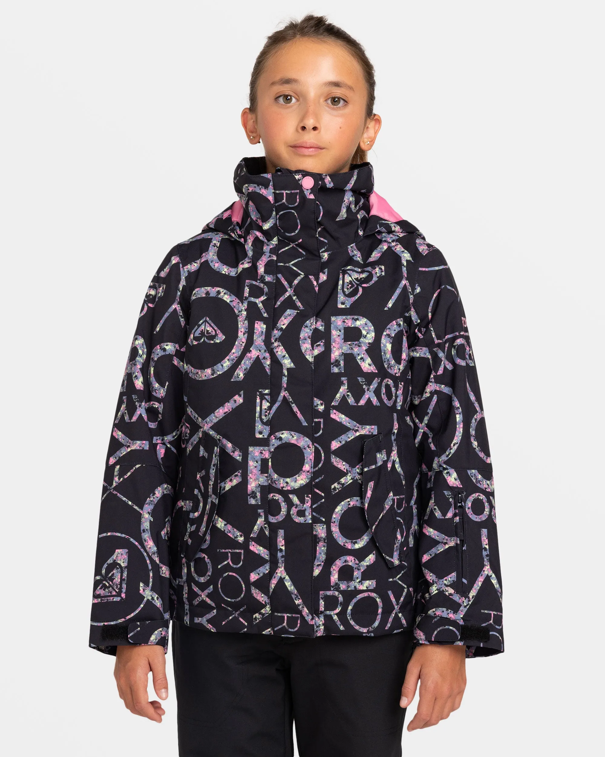 Girls 8-16 Roxy Jetty Snow Jacket - True Black Lluvia sold by Roxy