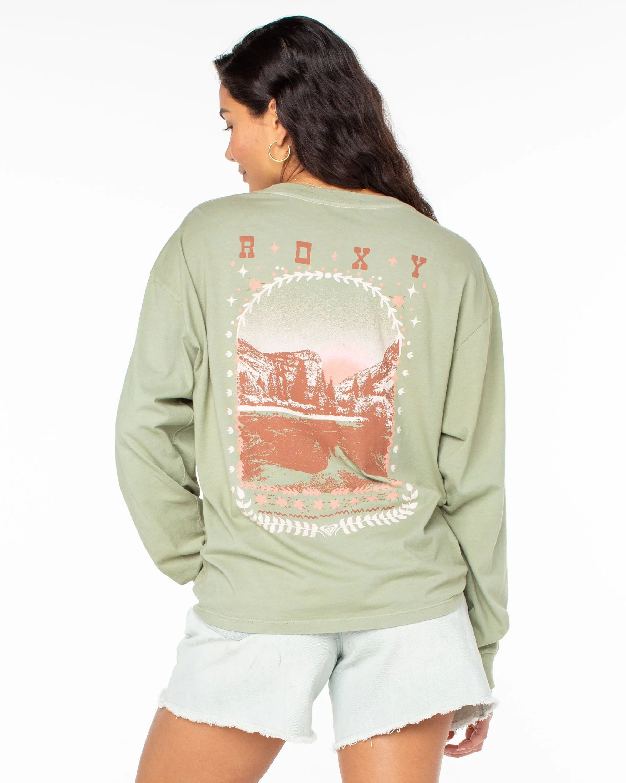 Folk Mountain T-Shirt - Oil Green sold by Roxy product image thumbnail 2