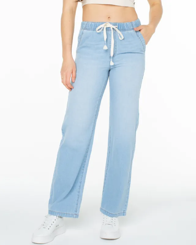 Sunset Dream Faux Denim Casual Pants - Paradise Blue sold by Roxy