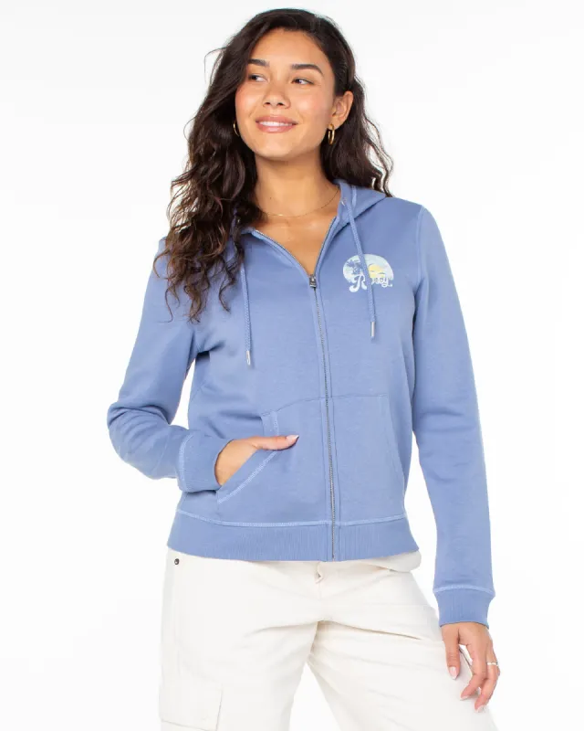 Evening Hike Zip Up Hoodie - Infinity Blue sold by Roxy