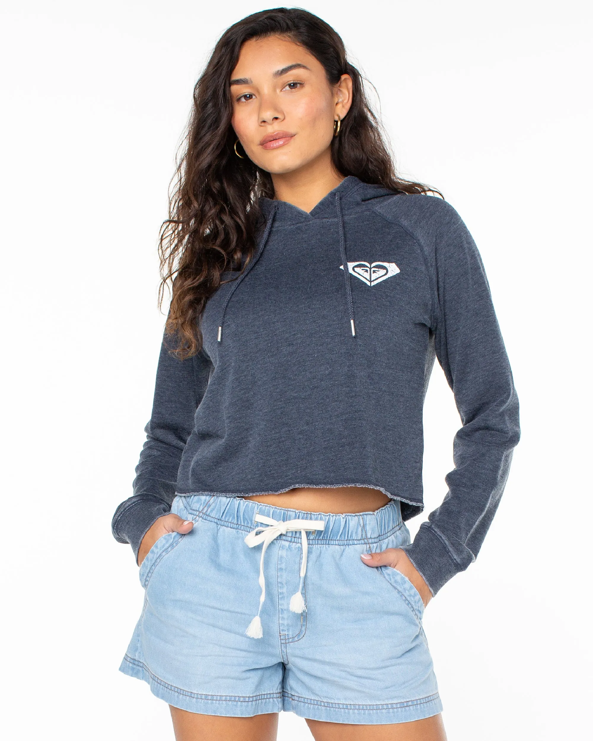 We Arrived Cropped Hoodie - Naval Academy sold by Roxy