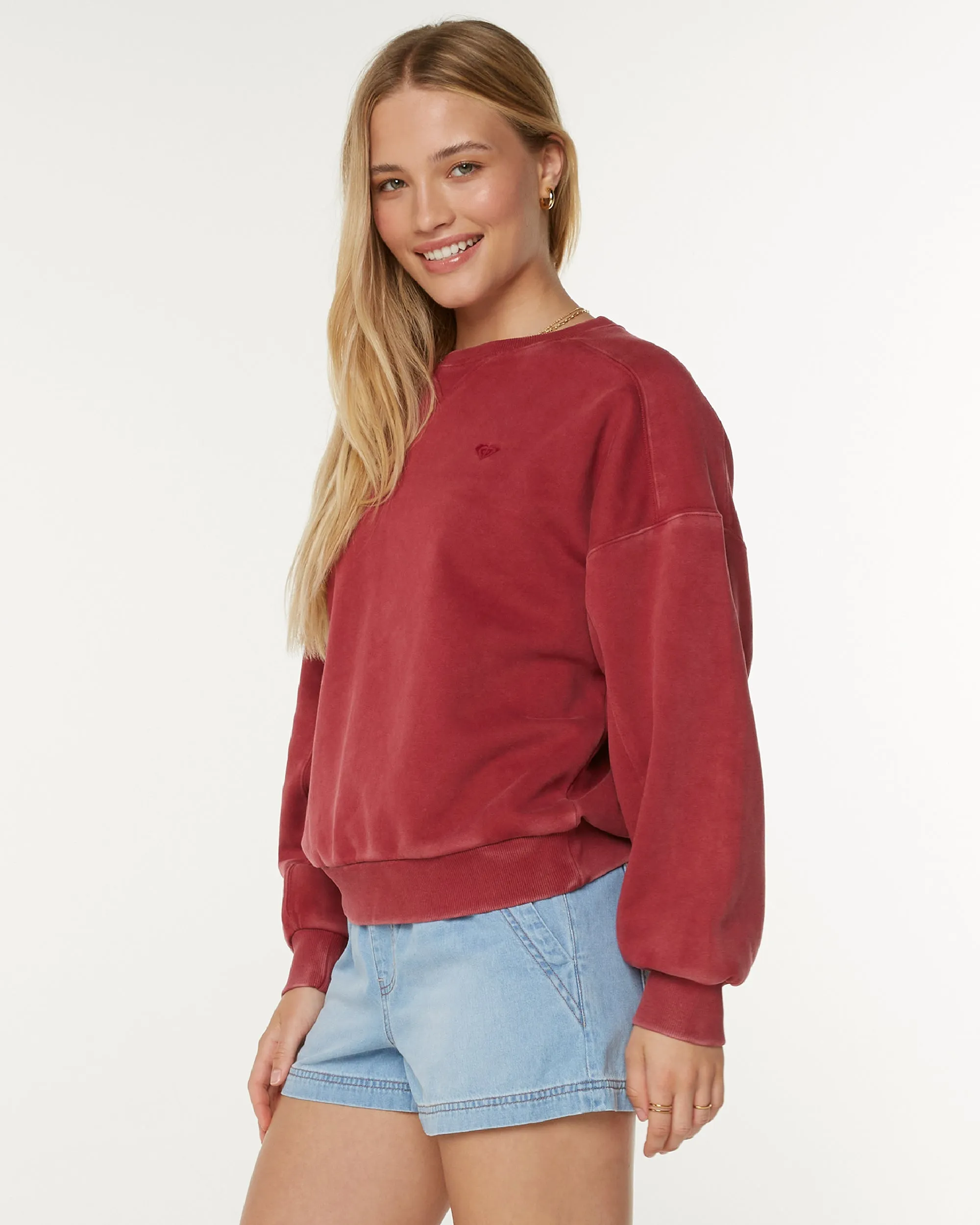 Oasis Haze Pullover Sweatshirt - Rumba Red sold by Roxy product image thumbnail 3