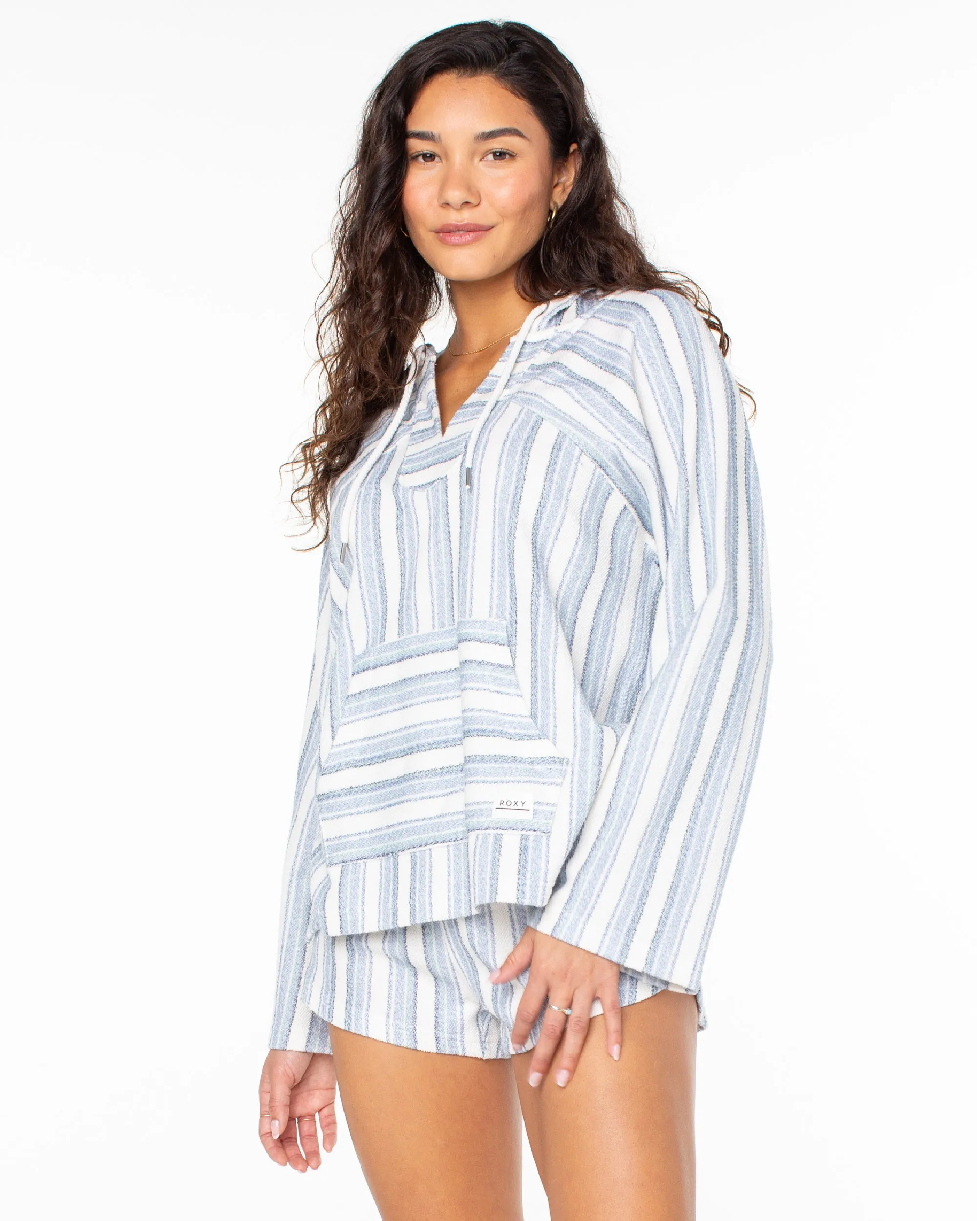 Wild And Free Poncho Style Hoodie - Infinity Blue sold by Roxy product image thumbnail 3