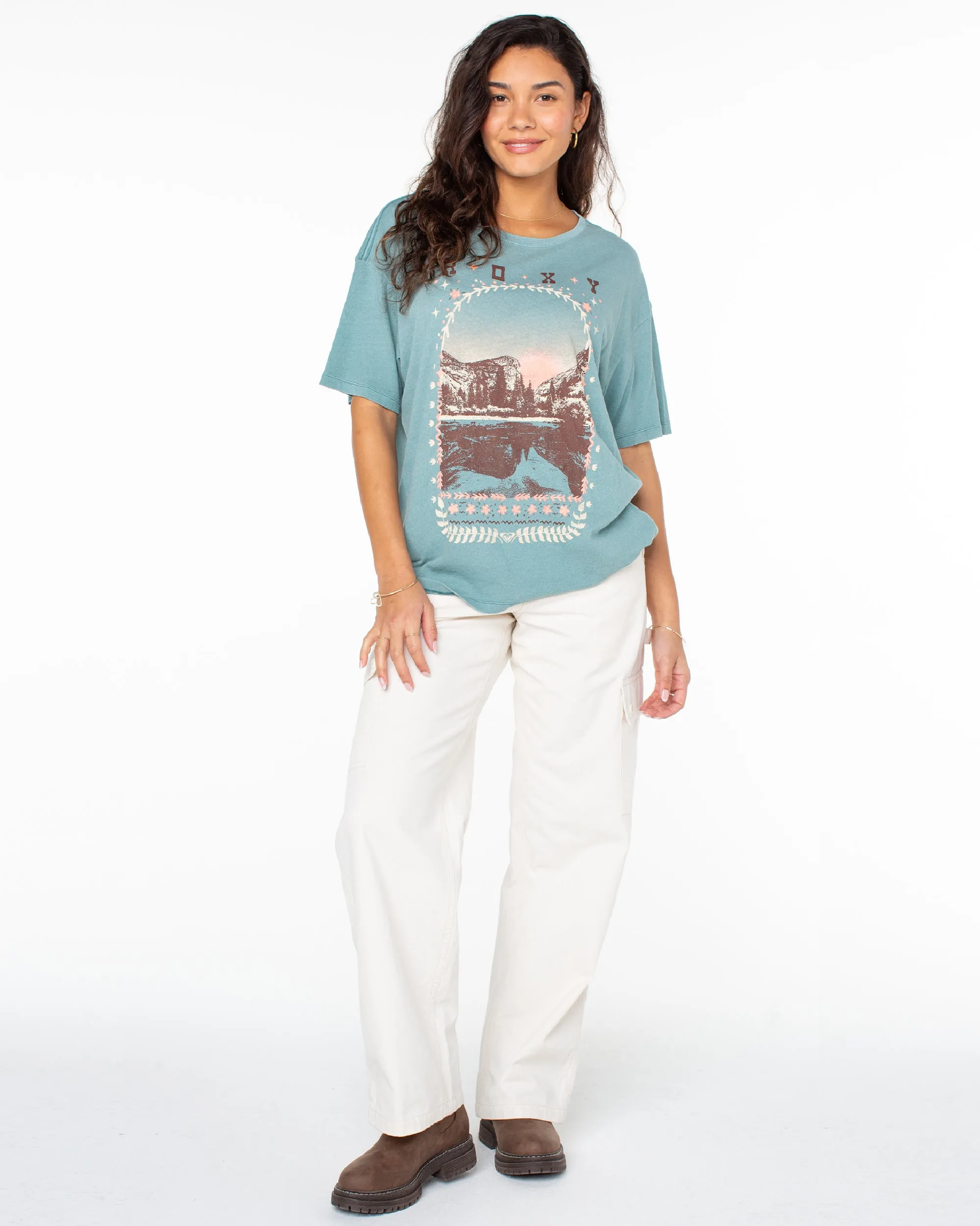 Folk Mountain T-Shirt - Mineral Blue sold by Roxy product image thumbnail 5