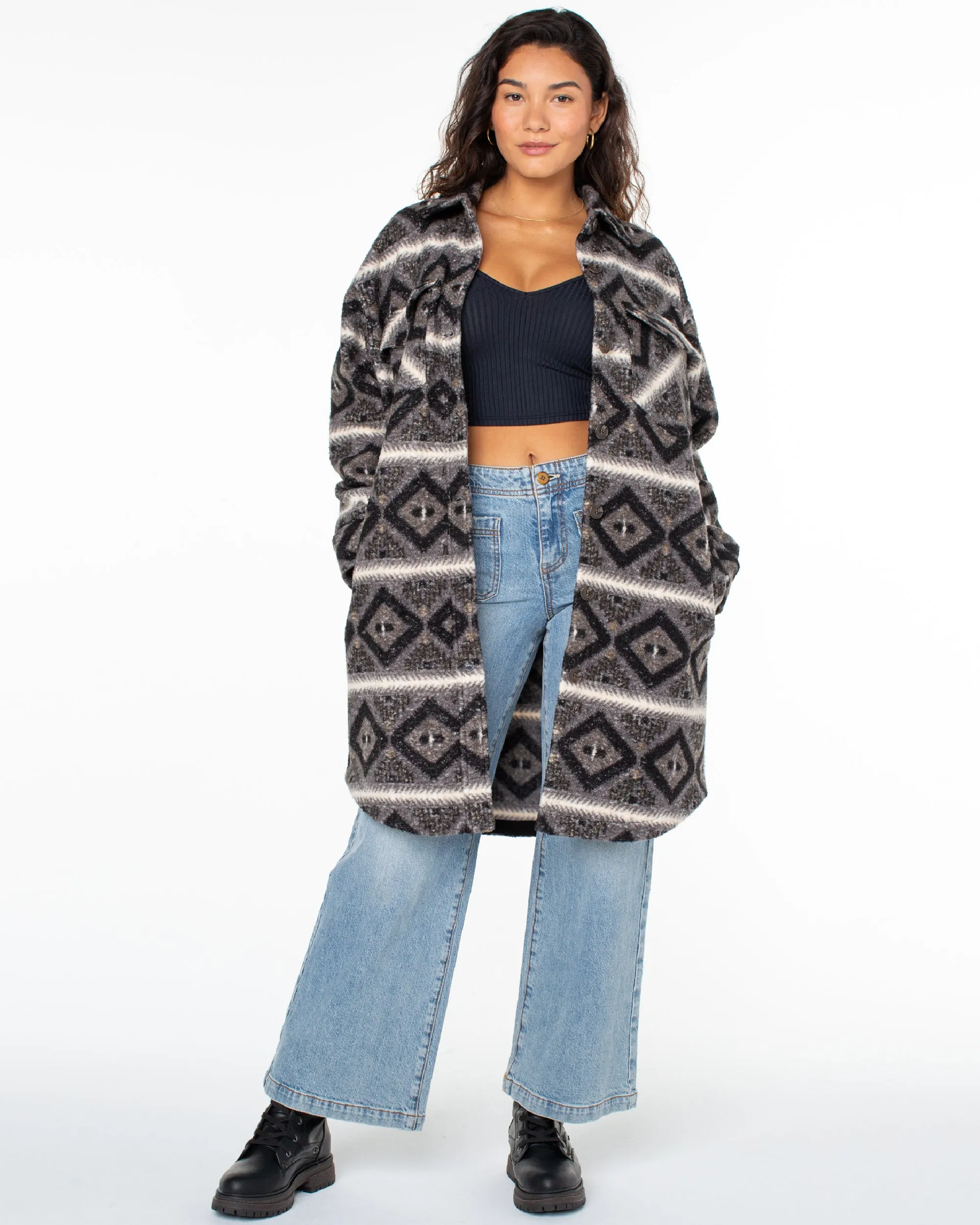 Walkabout Fleece Jacket - Phantom sold by Roxy product image thumbnail 5