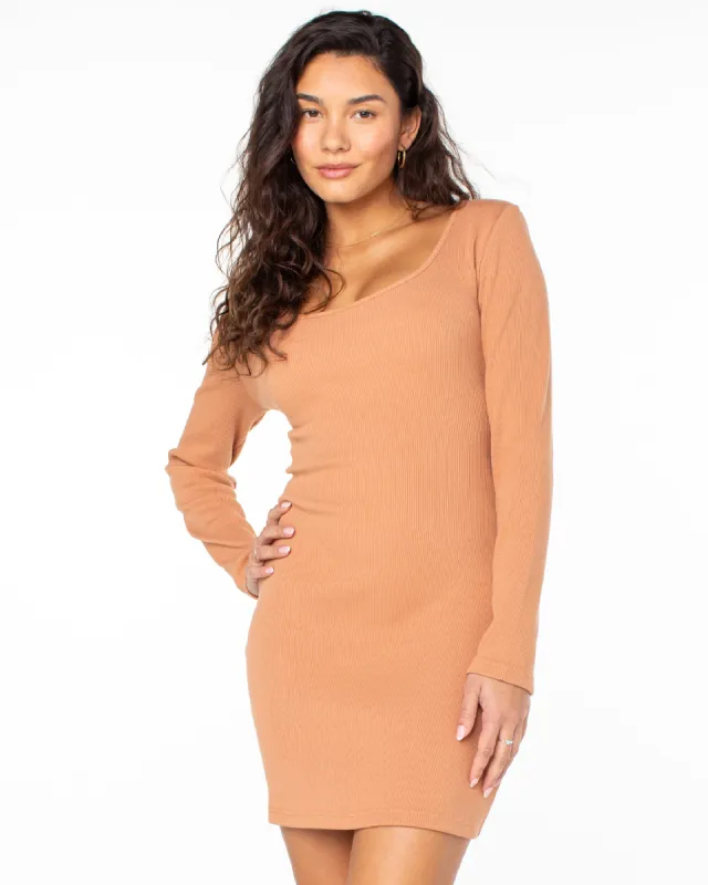 Good Keepsake Long Sleeve Dress - Russet sold by Roxy