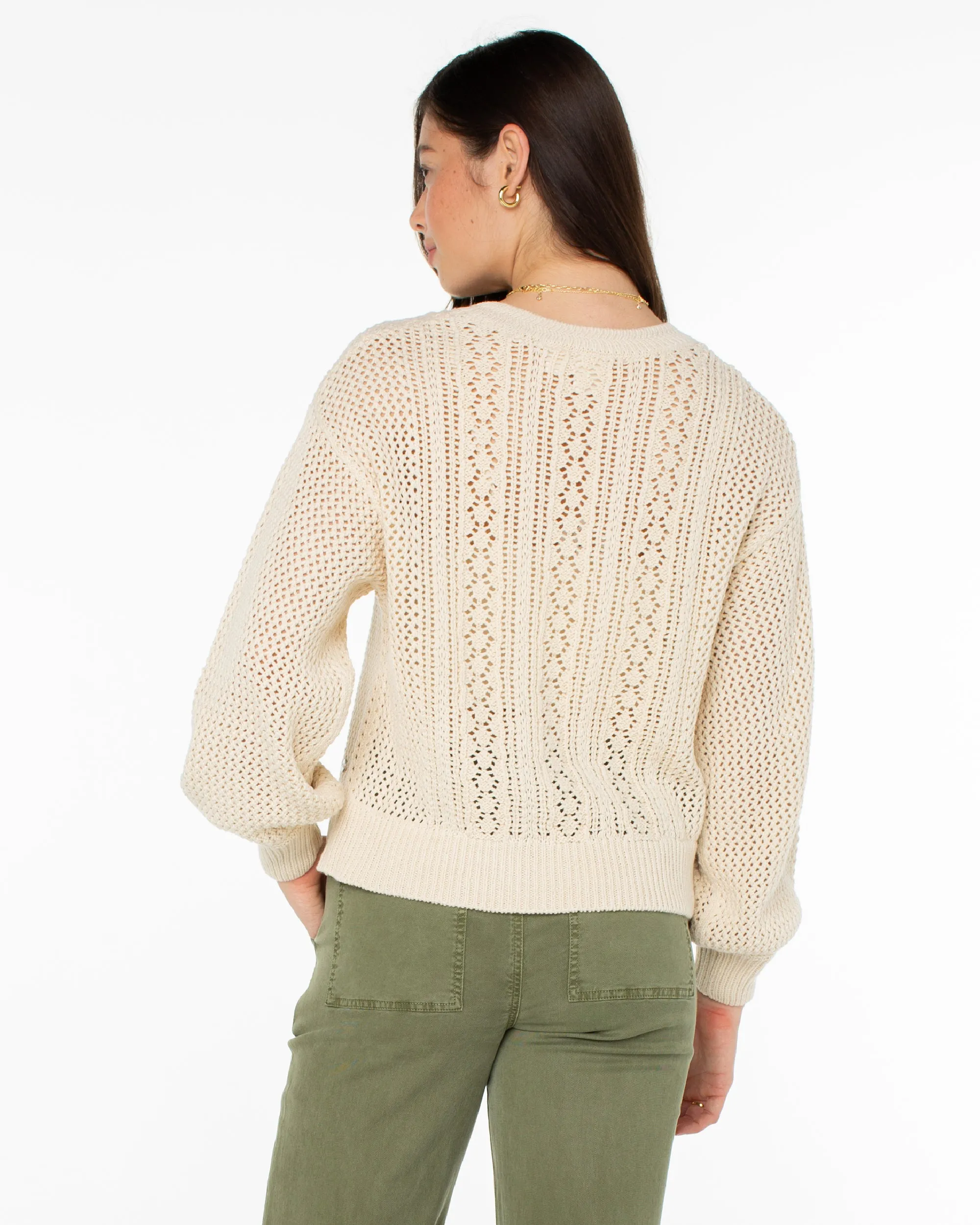 Day Break Open Knit Sweater - Parchment sold by Roxy product image thumbnail 2