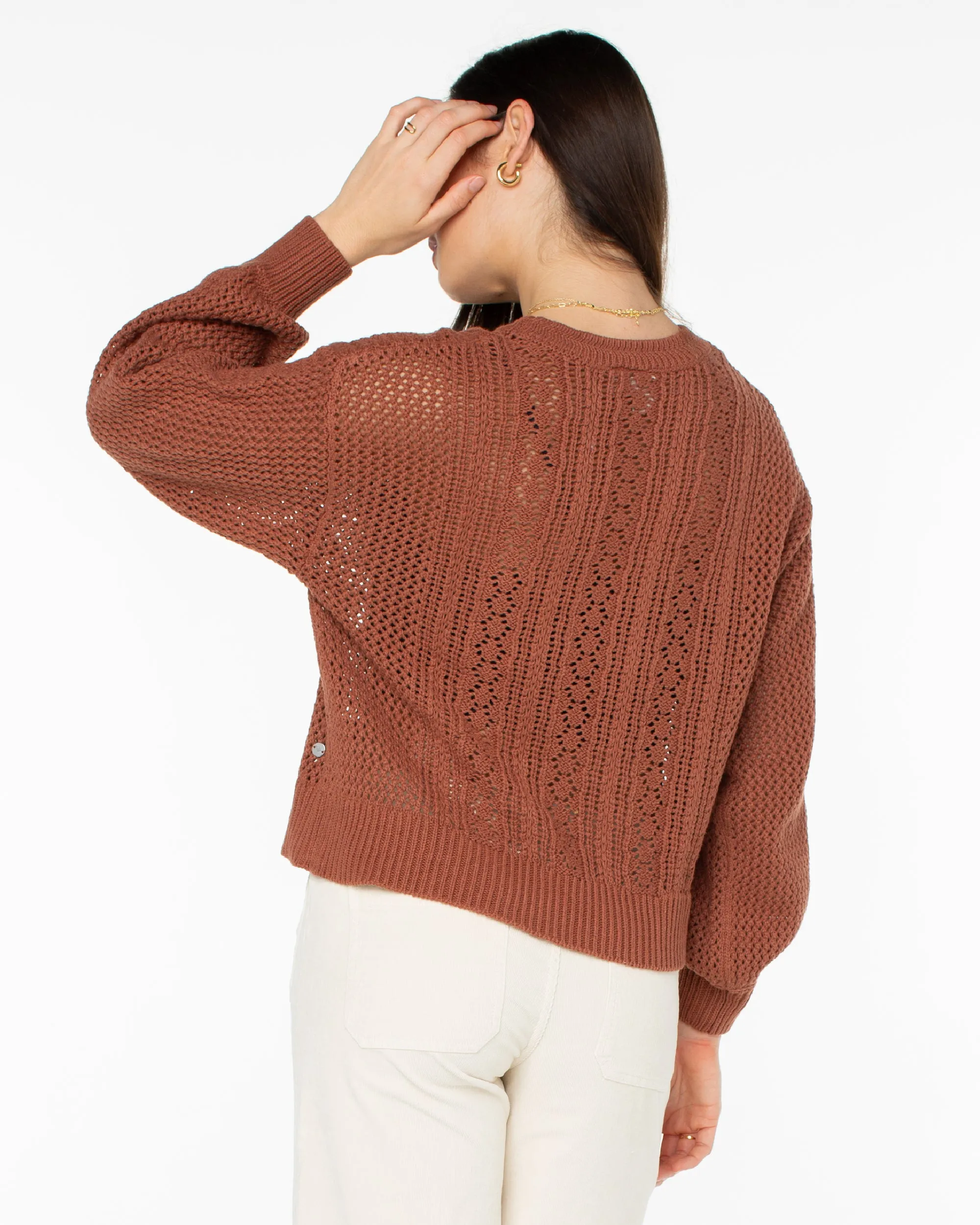 Day Break Open Knit Sweater - Russet sold by Roxy product image thumbnail 2