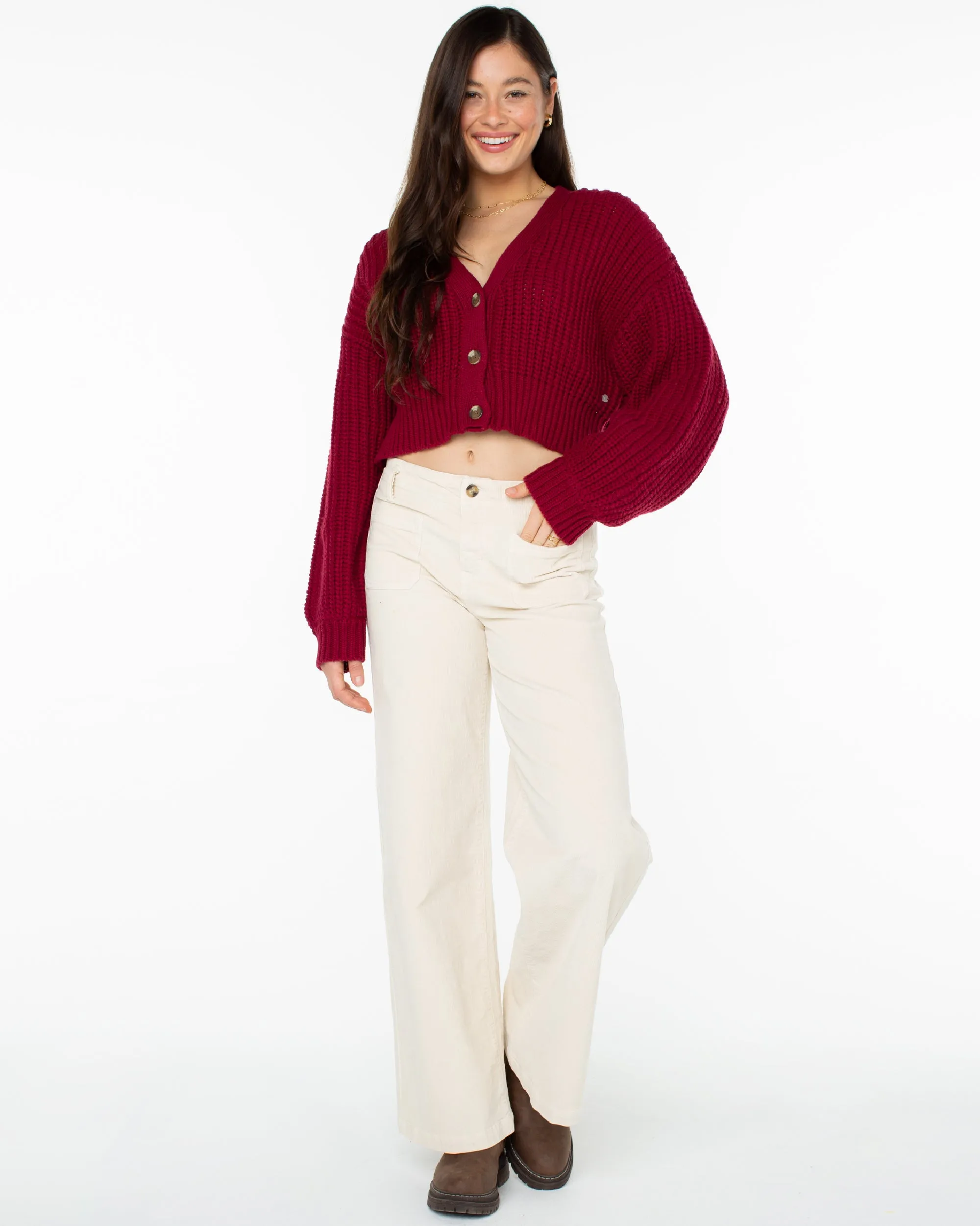 Sundaze Washed Cardigan - Rumba Red sold by Roxy product image thumbnail 4