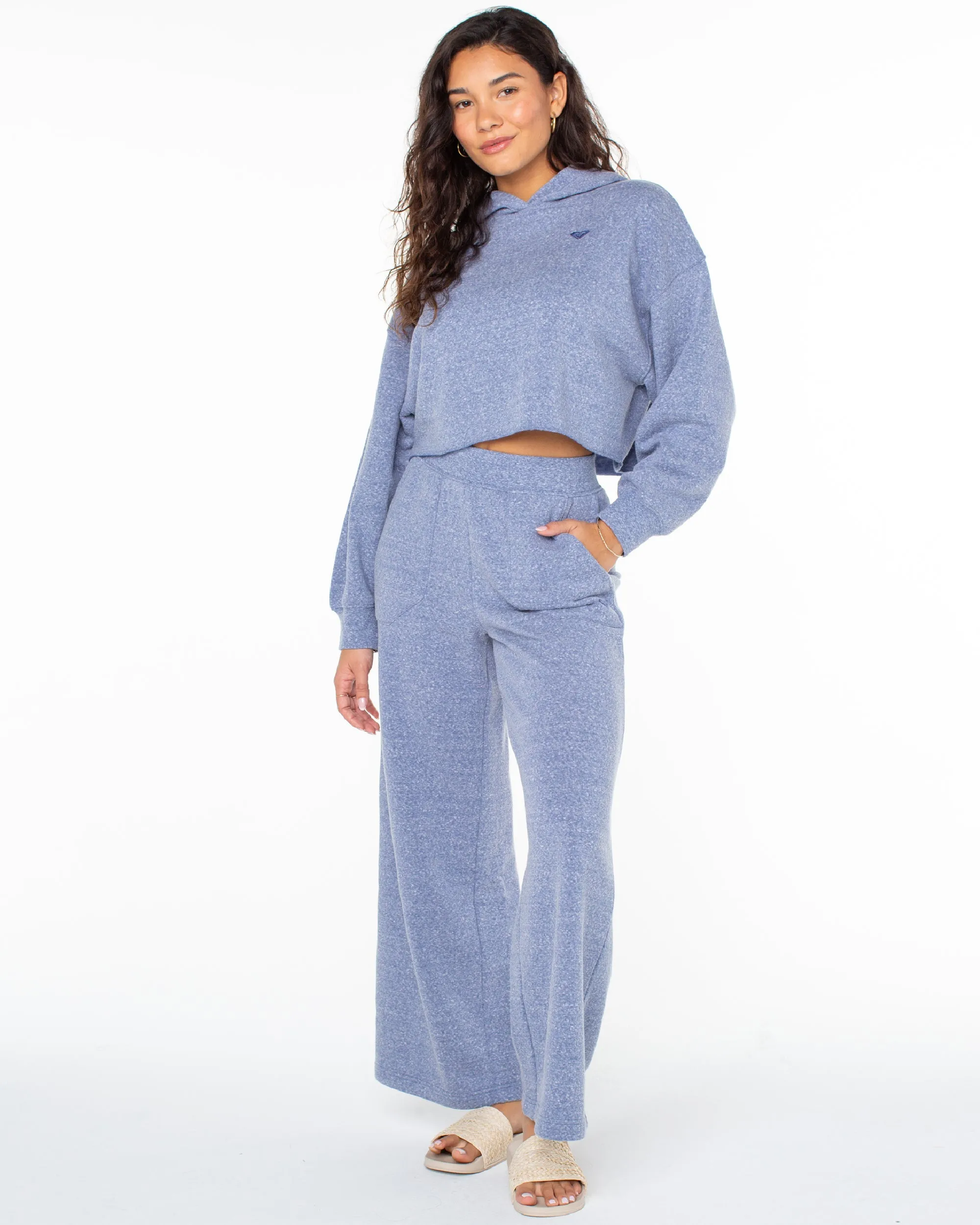 Afternoon Hike Crop Hoodie - Coastal Fjord sold by Roxy product image thumbnail 5