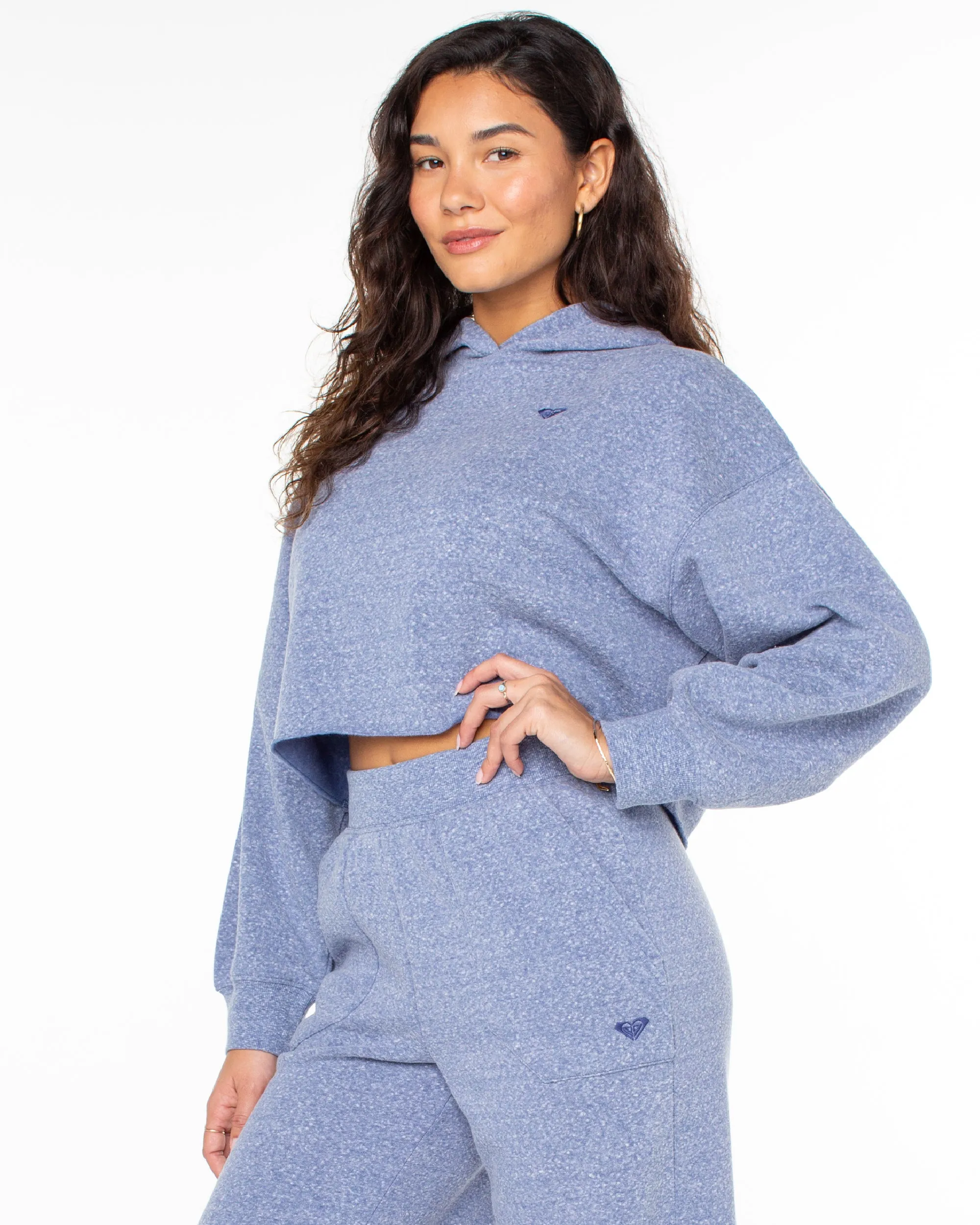 Afternoon Hike Crop Hoodie - Coastal Fjord sold by Roxy product image thumbnail 3