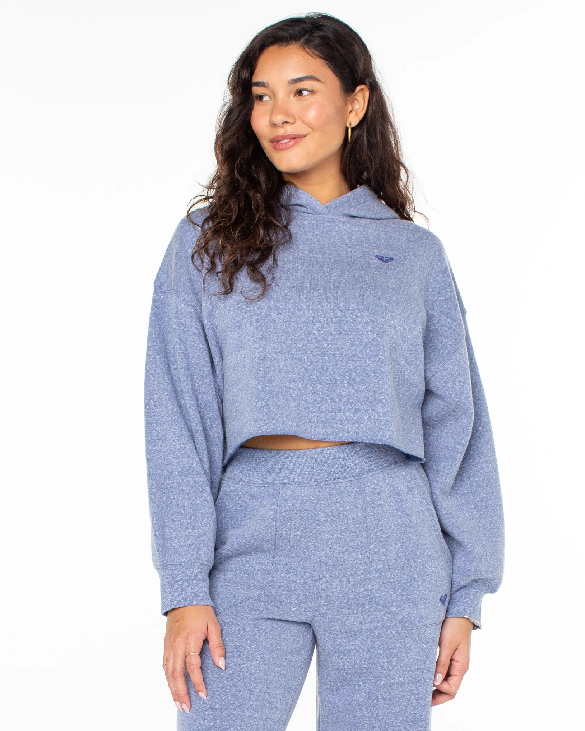 Afternoon Hike Crop Hoodie - Coastal Fjord sold by Roxy