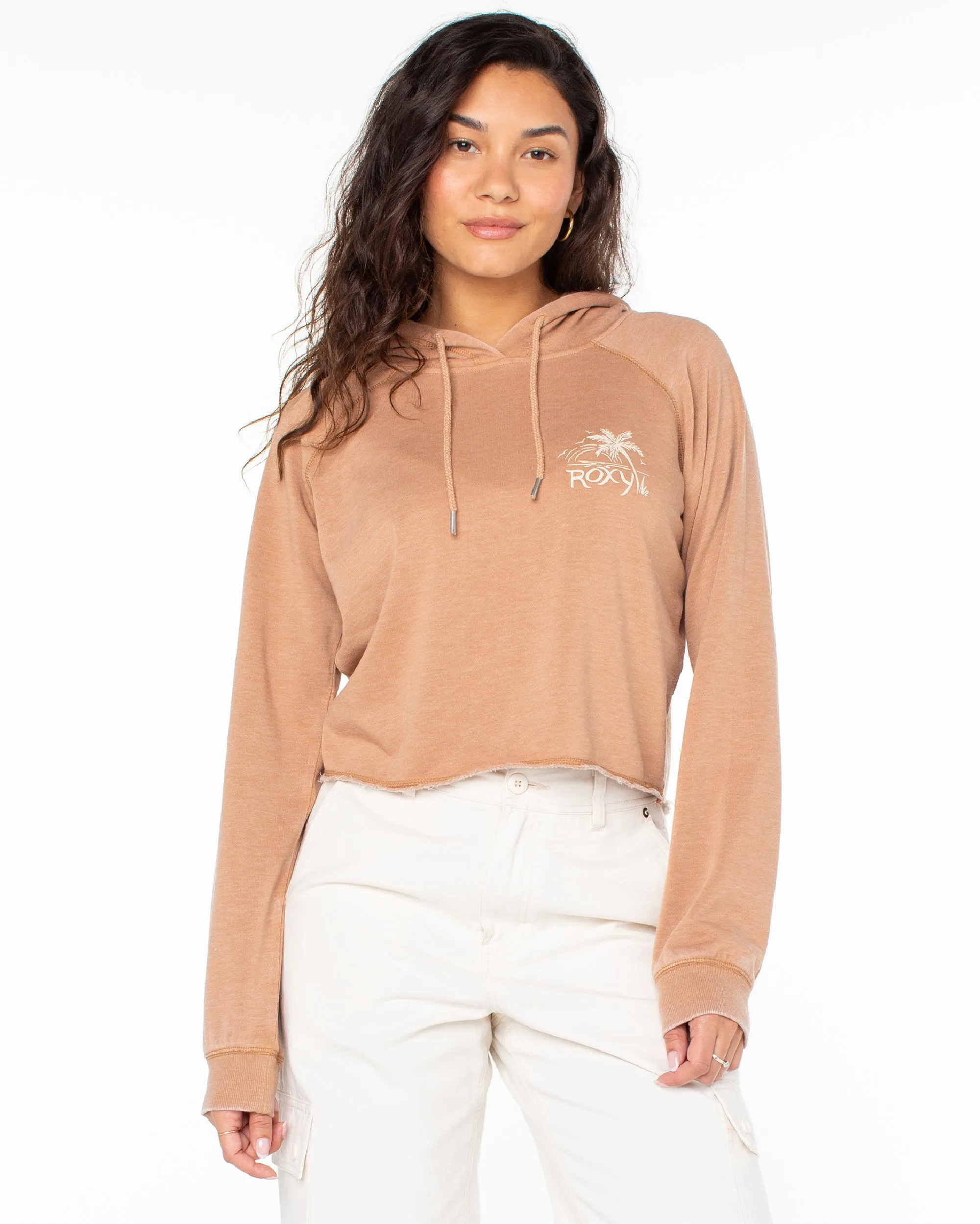 We Arrived Cropped Hoodie - Camel sold by Roxy
