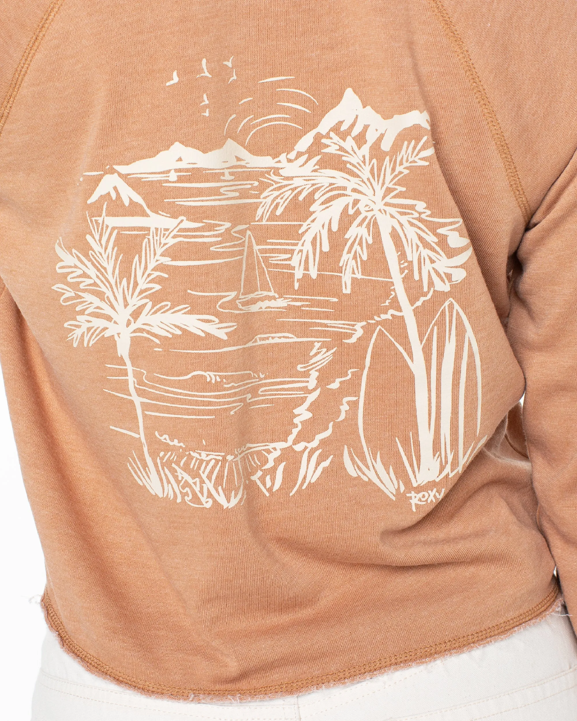 We Arrived Cropped Hoodie - Camel sold by Roxy product image thumbnail 5