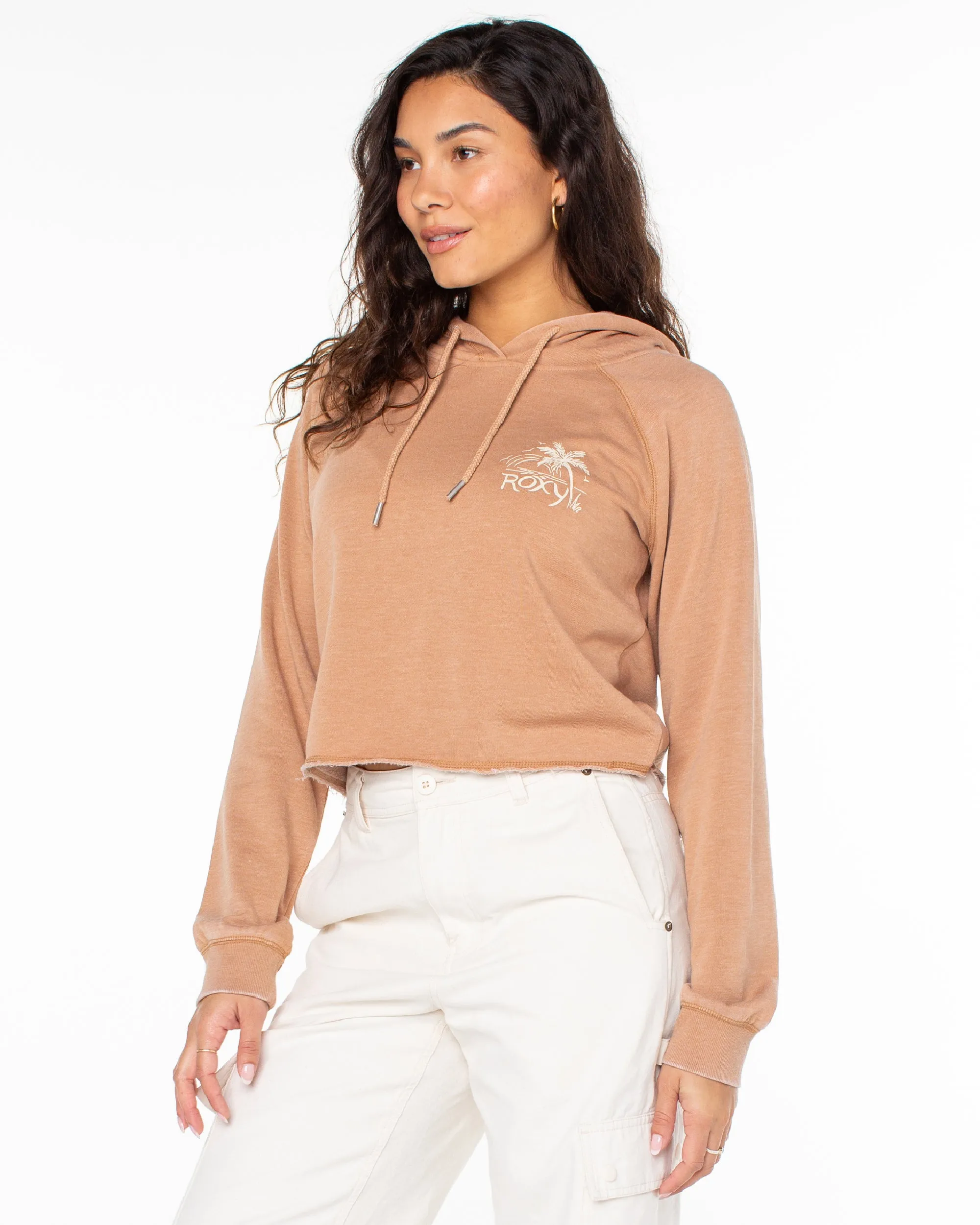 We Arrived Cropped Hoodie - Camel sold by Roxy product image thumbnail 3