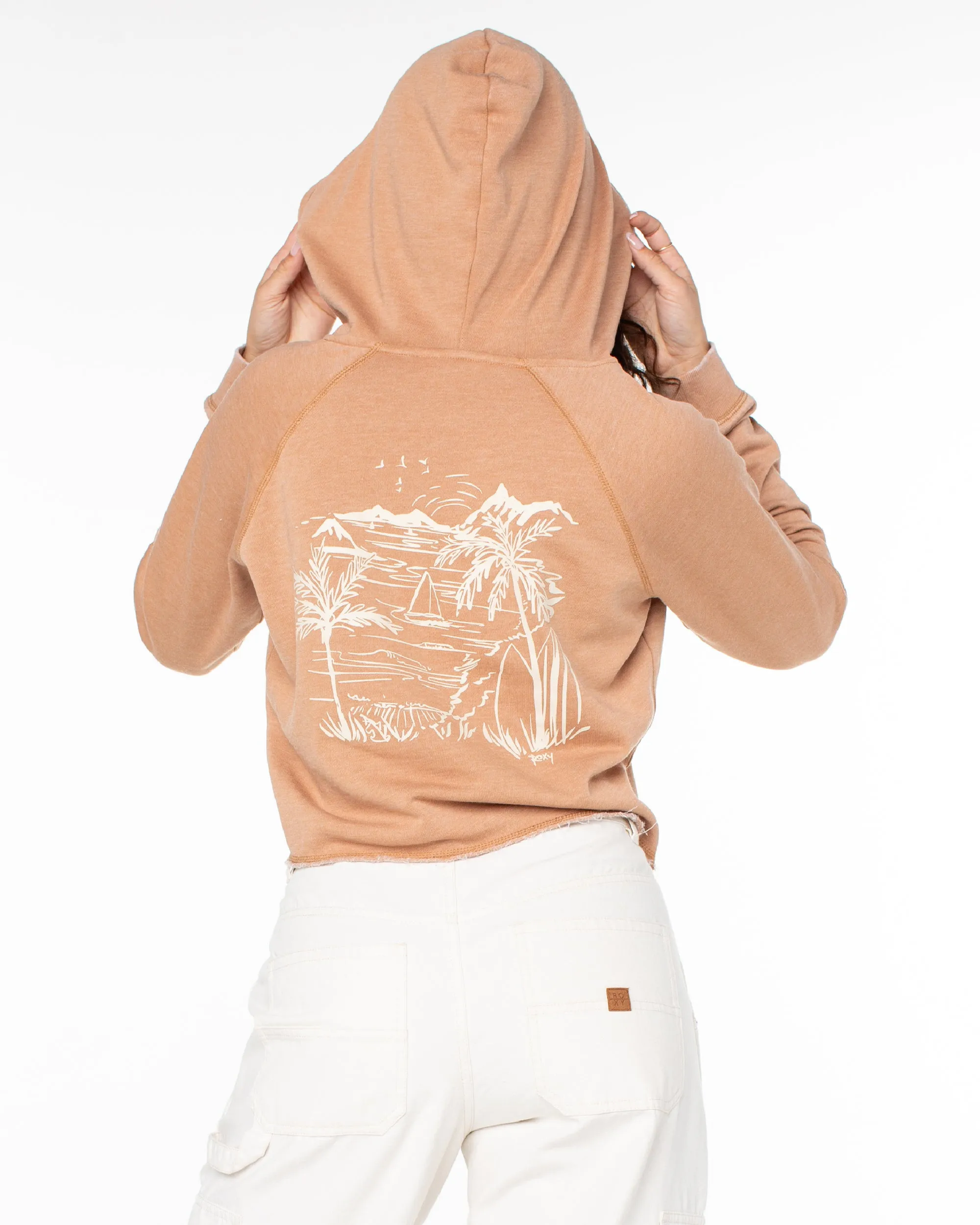 We Arrived Cropped Hoodie - Camel sold by Roxy product image thumbnail 2