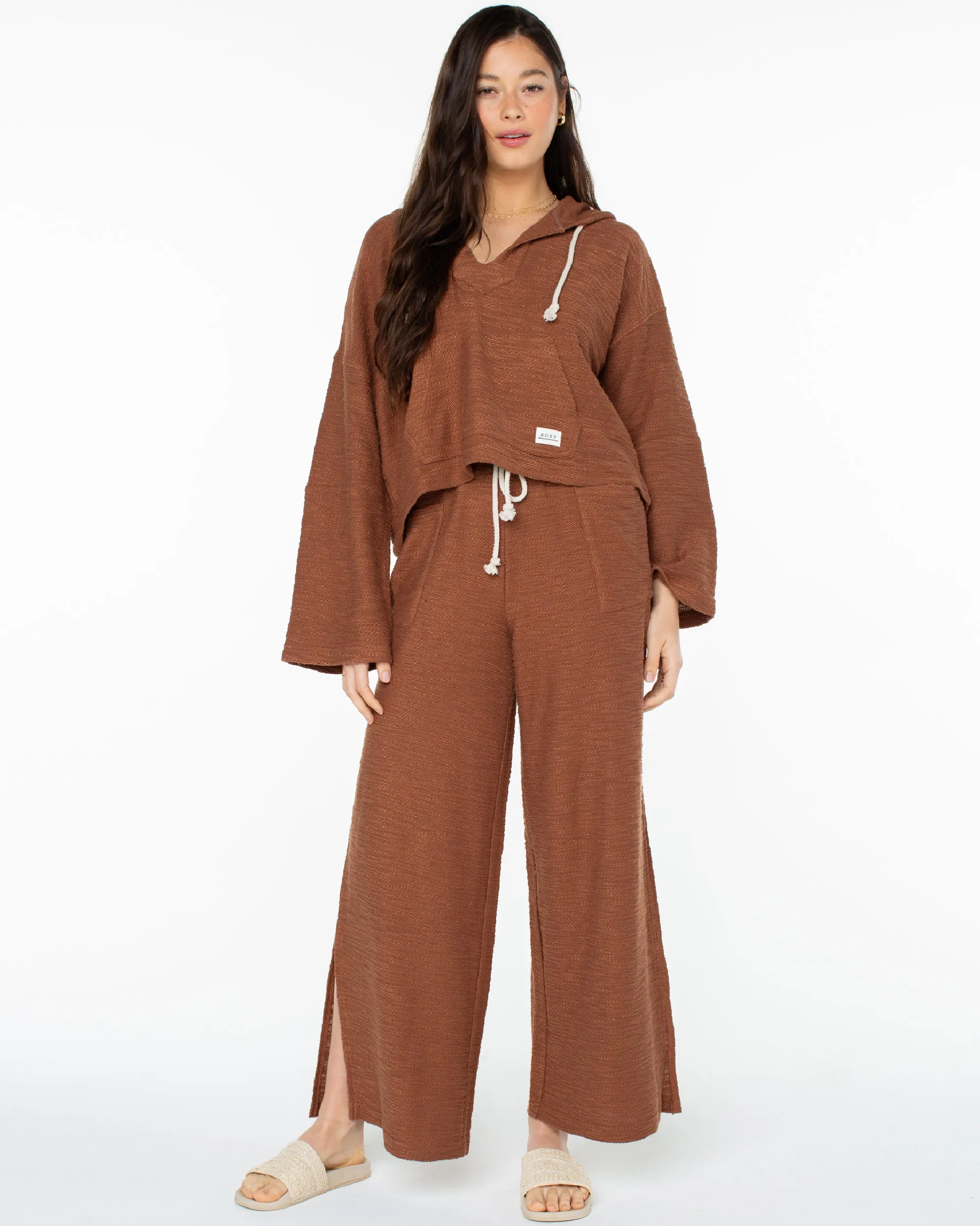 Rich Coast Cropped Hoodie - Carob Brown sold by Roxy product image thumbnail 4