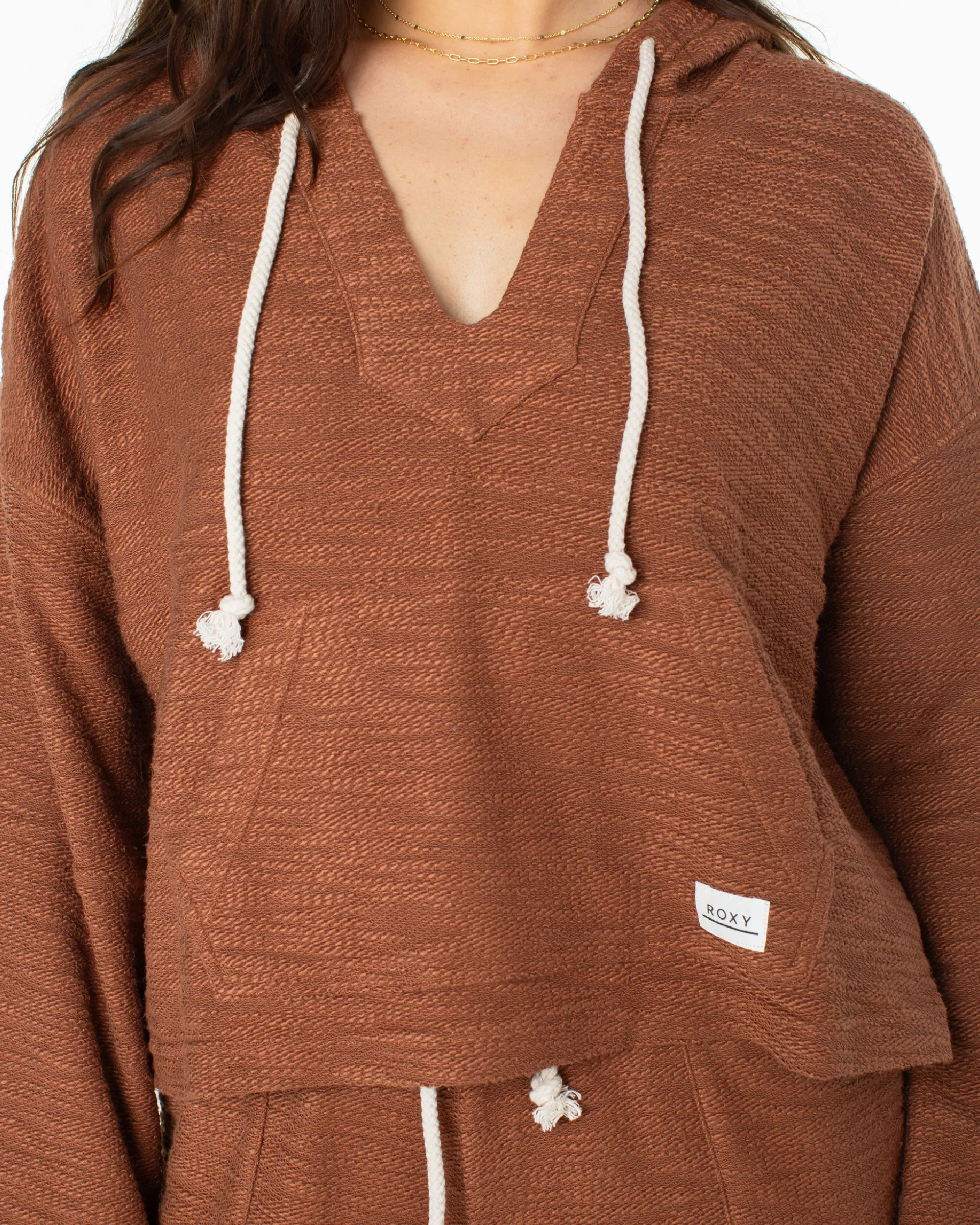 Rich Coast Cropped Hoodie - Carob Brown sold by Roxy product image thumbnail 3