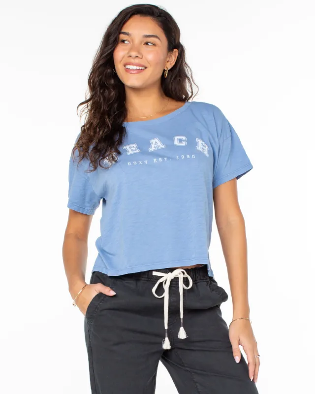 Beach Collegiate T-Shirt - Infinity Blue sold by Roxy