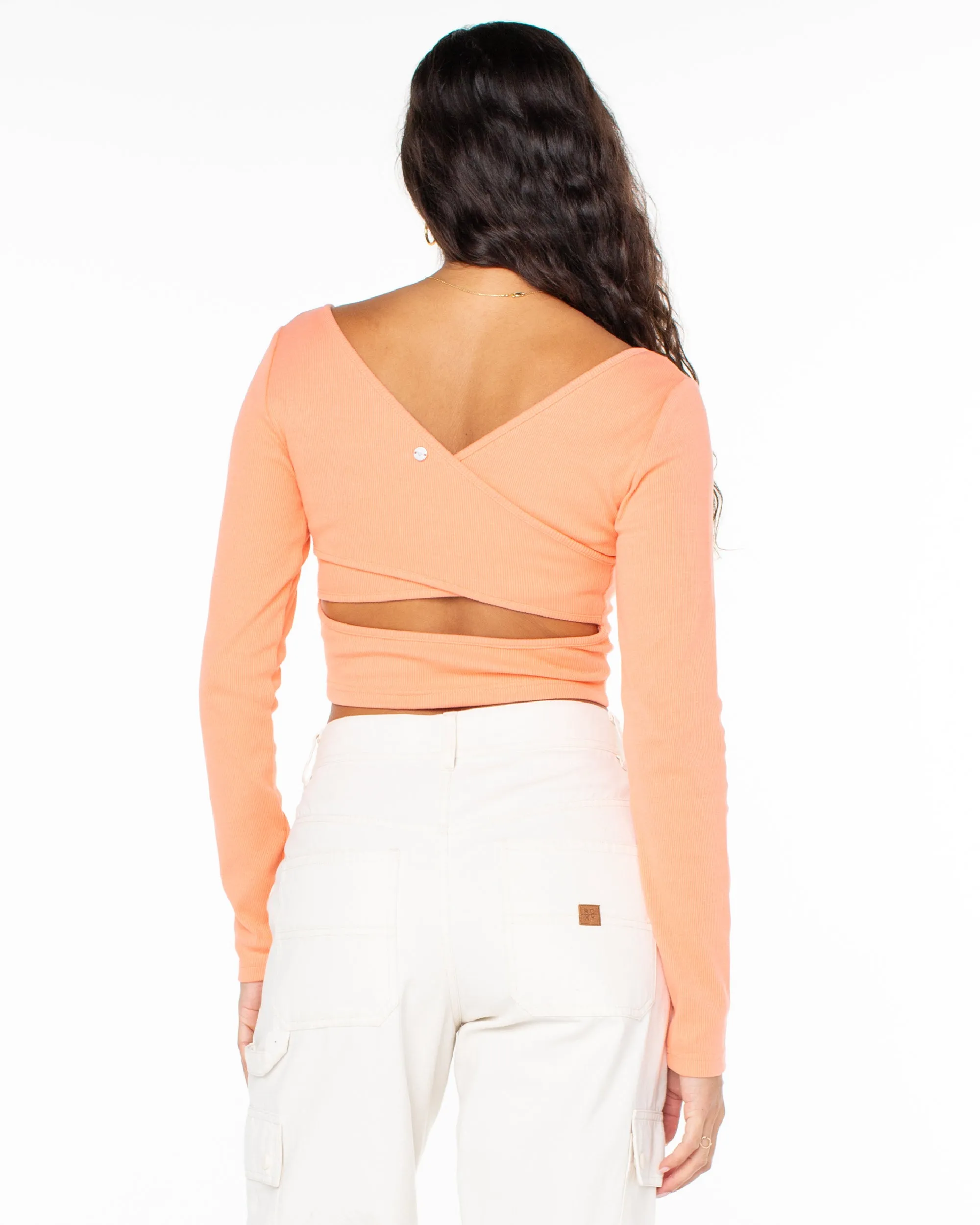Good Keepsake Long Sleeve Crop Top - Desert Flower sold by Roxy product image thumbnail 2
