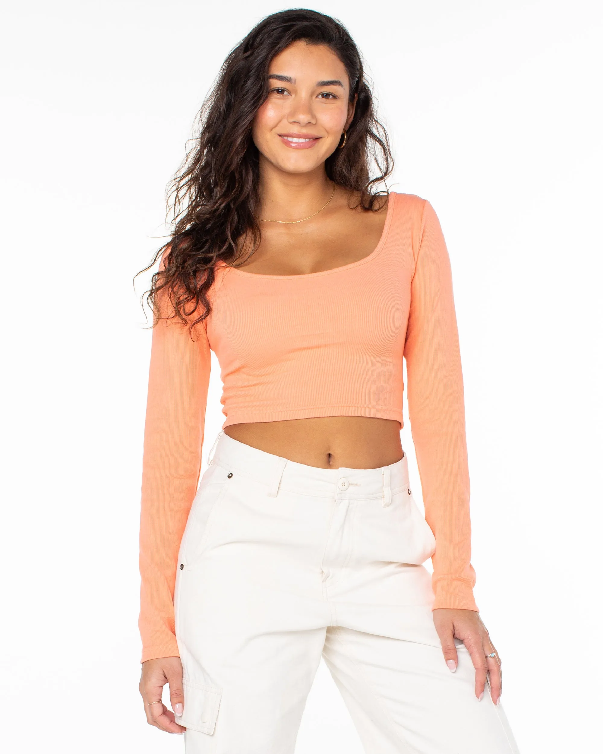 Good Keepsake Long Sleeve Crop Top - Desert Flower sold by Roxy