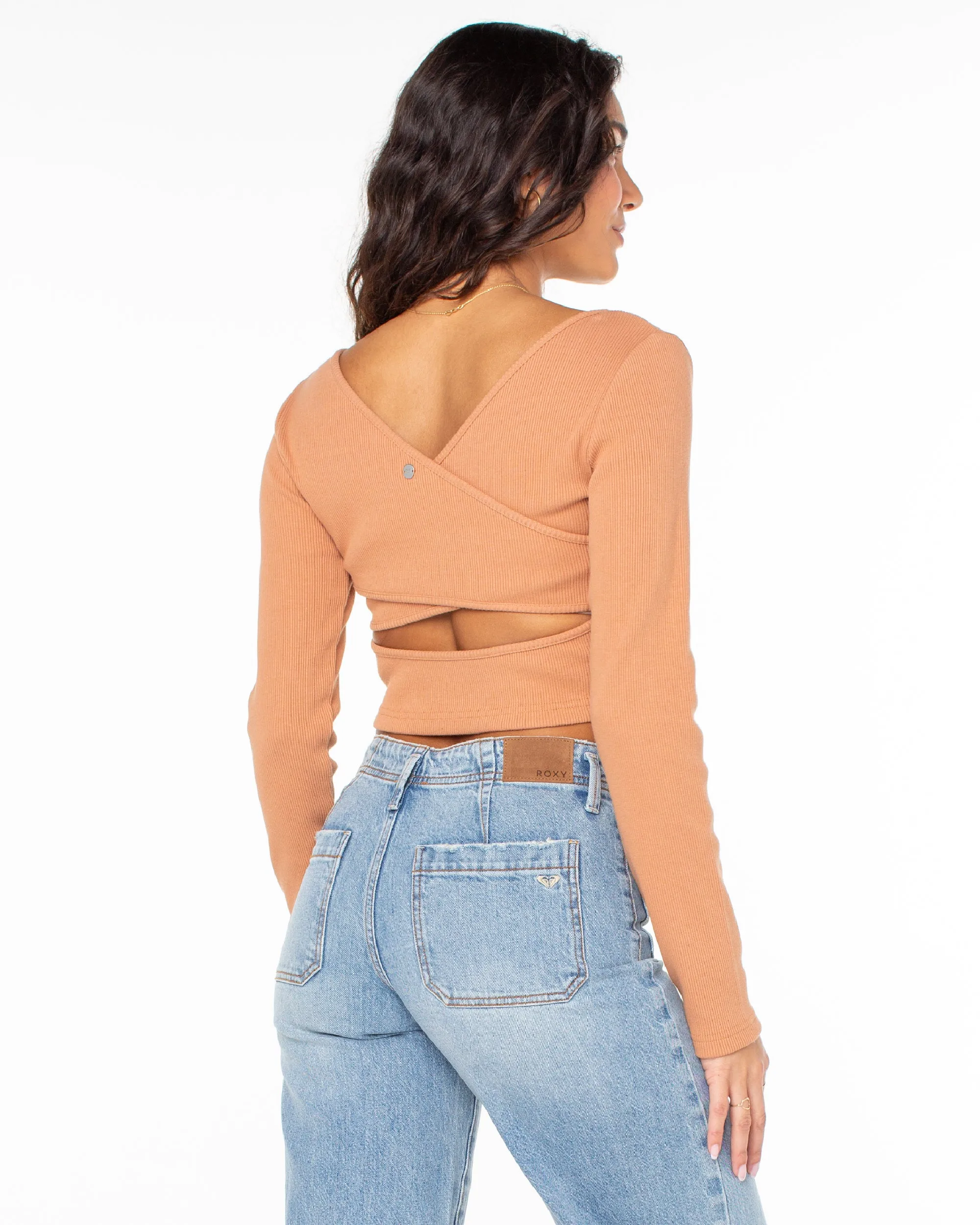 Good Keepsake Long Sleeve Crop Top - Russet sold by Roxy product image thumbnail 2