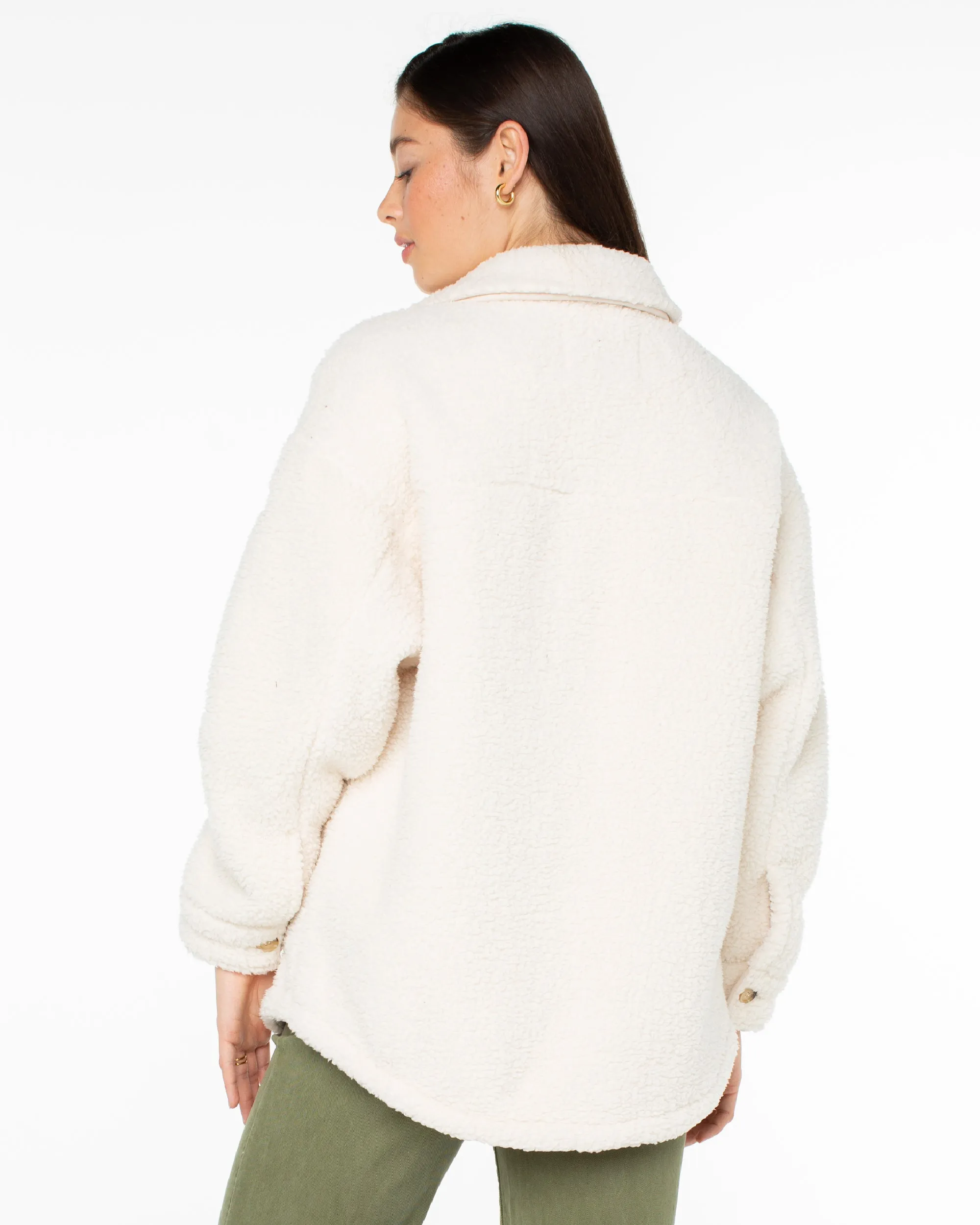 Overlander Solid Button Front Fleece Jacket - Parchment sold by Roxy product image thumbnail 2