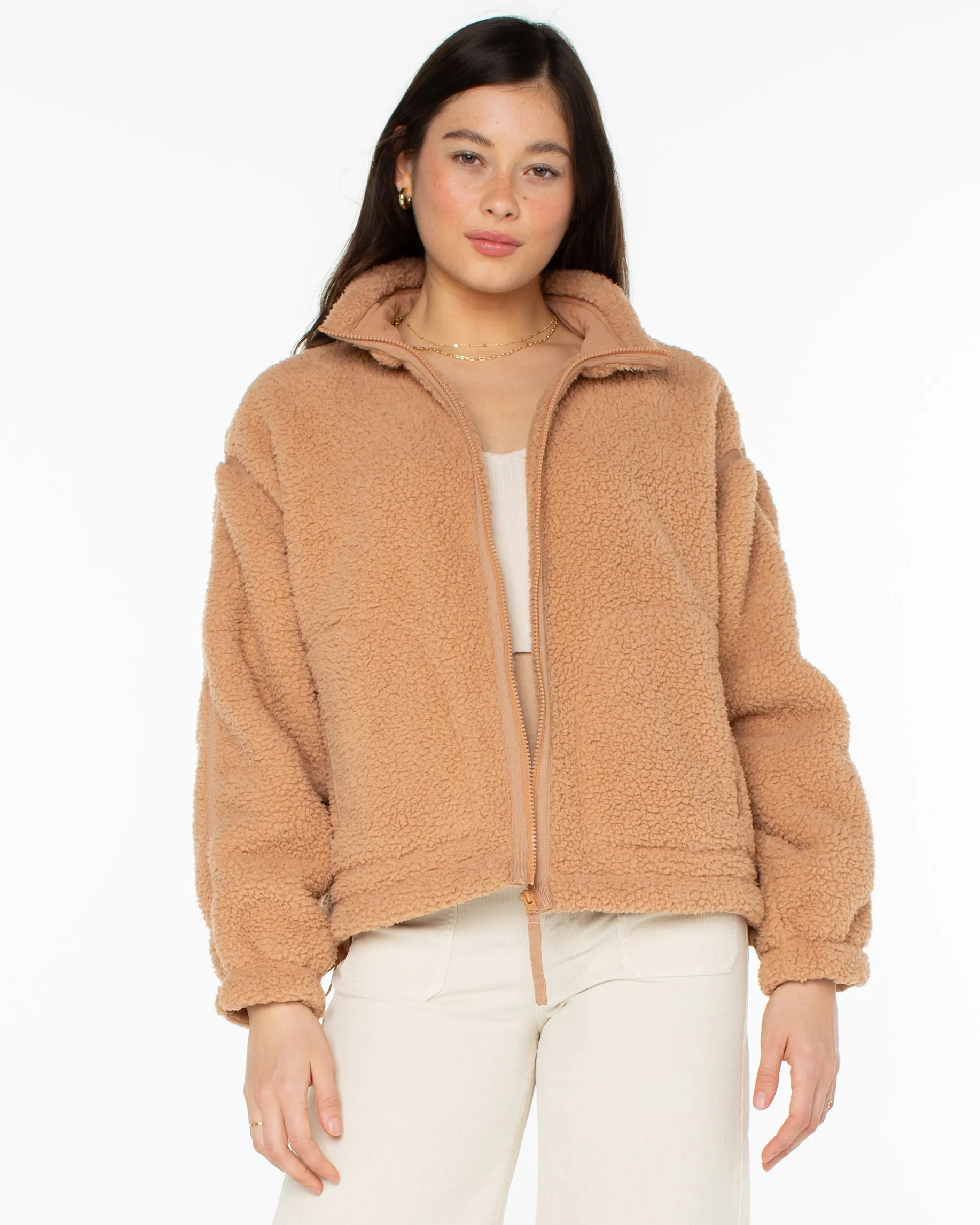 Wurlie Zip Up Fleece Jacket - Camel sold by Roxy