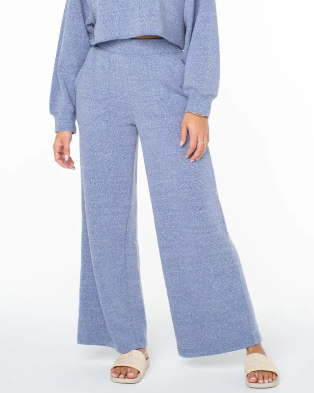 What A Dream Wide Leg Fleece Pants - Coastal Fjord sold by Roxy
