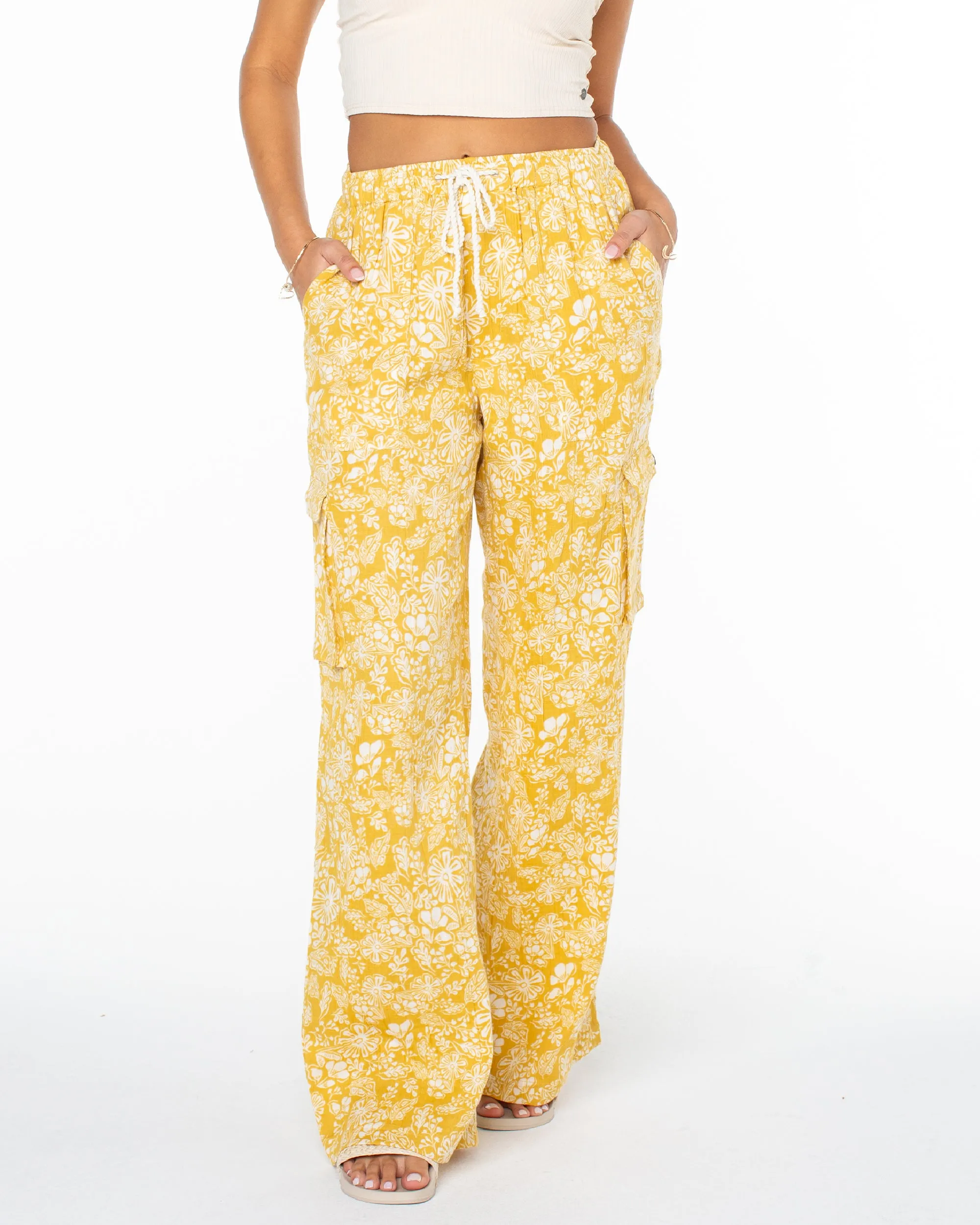 Precious Cargo Printed Pants - Sauterne sold by Roxy