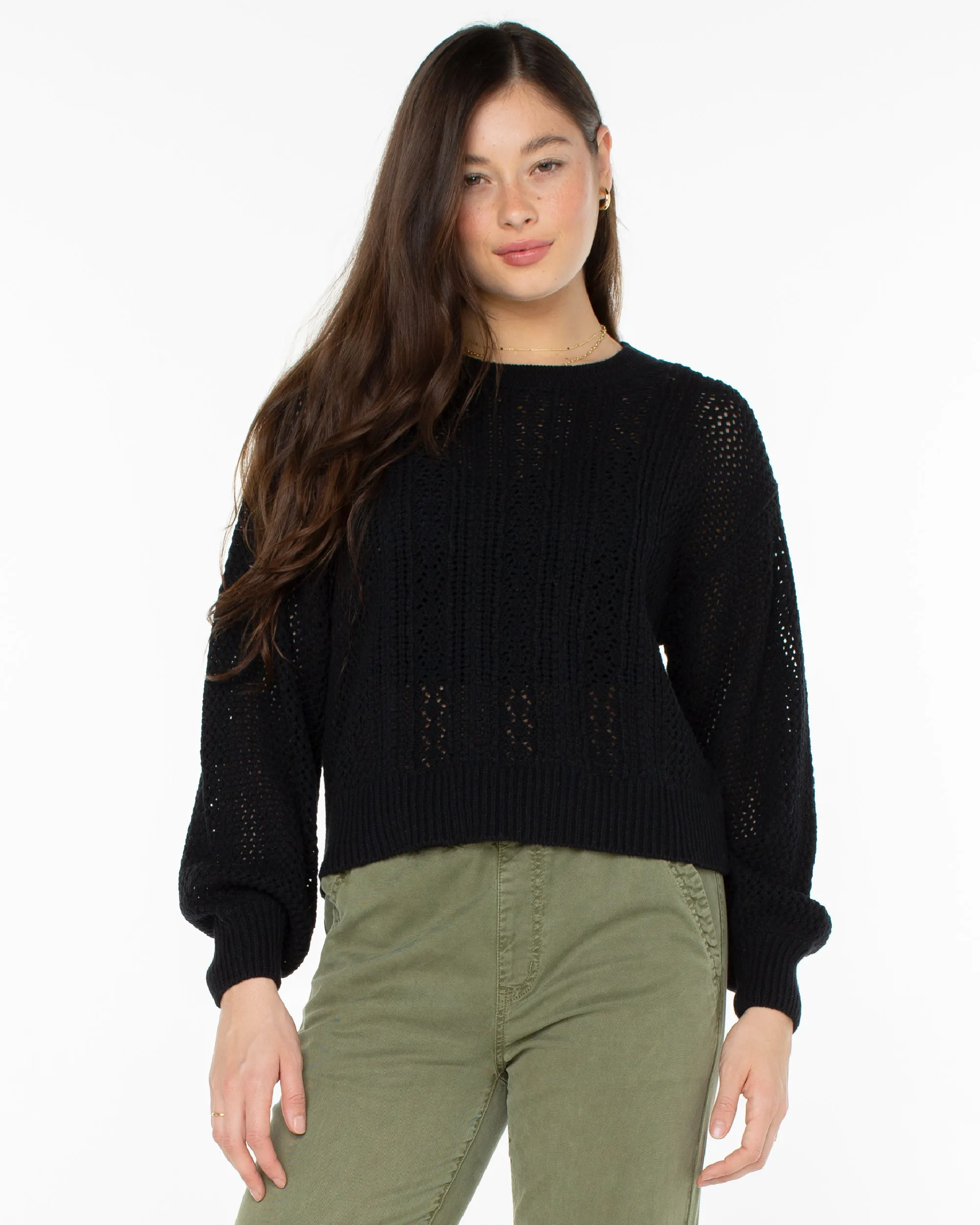 Day Break Open Knit Sweater - Anthracite sold by Roxy