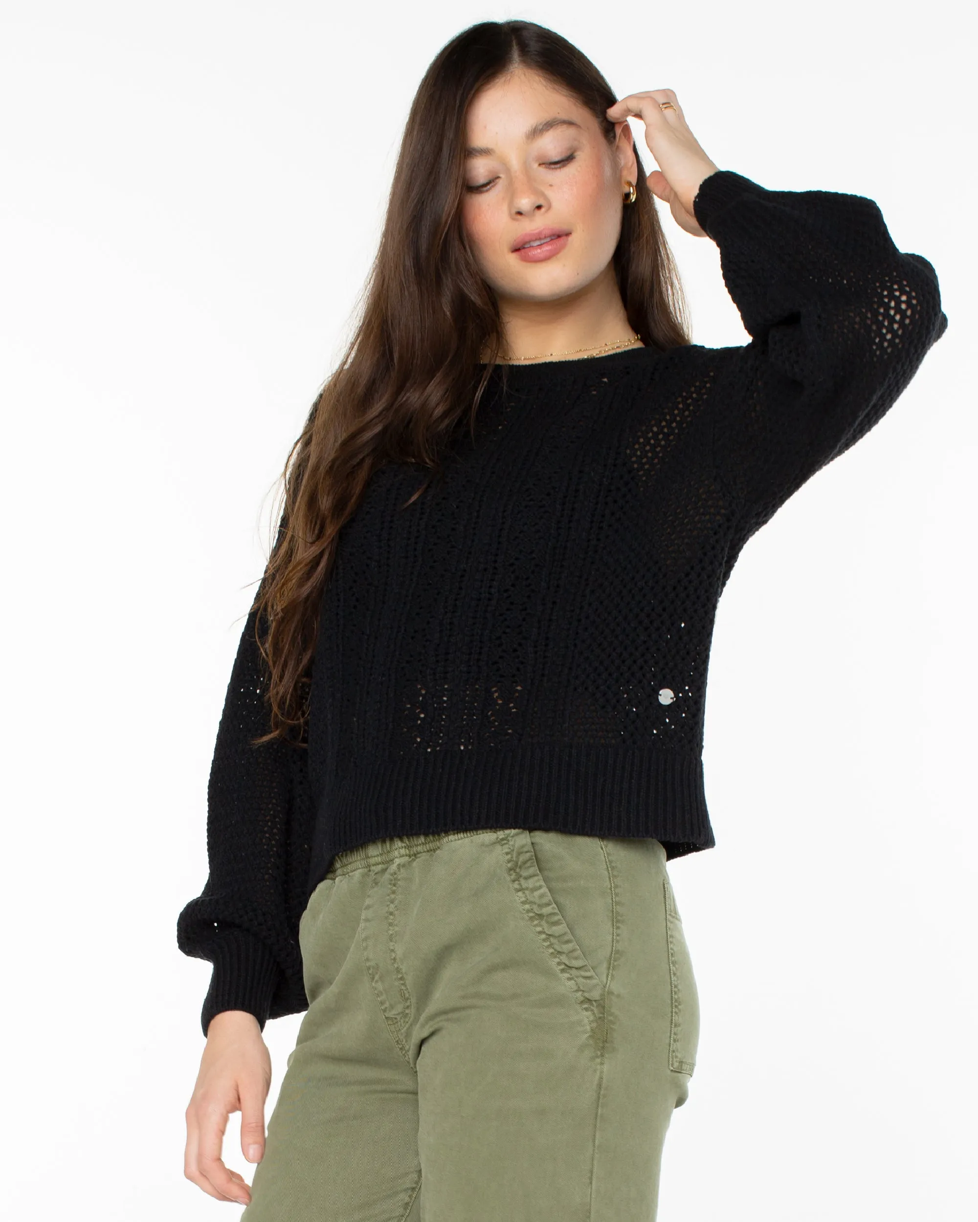 Day Break Open Knit Sweater - Anthracite sold by Roxy product image thumbnail 5