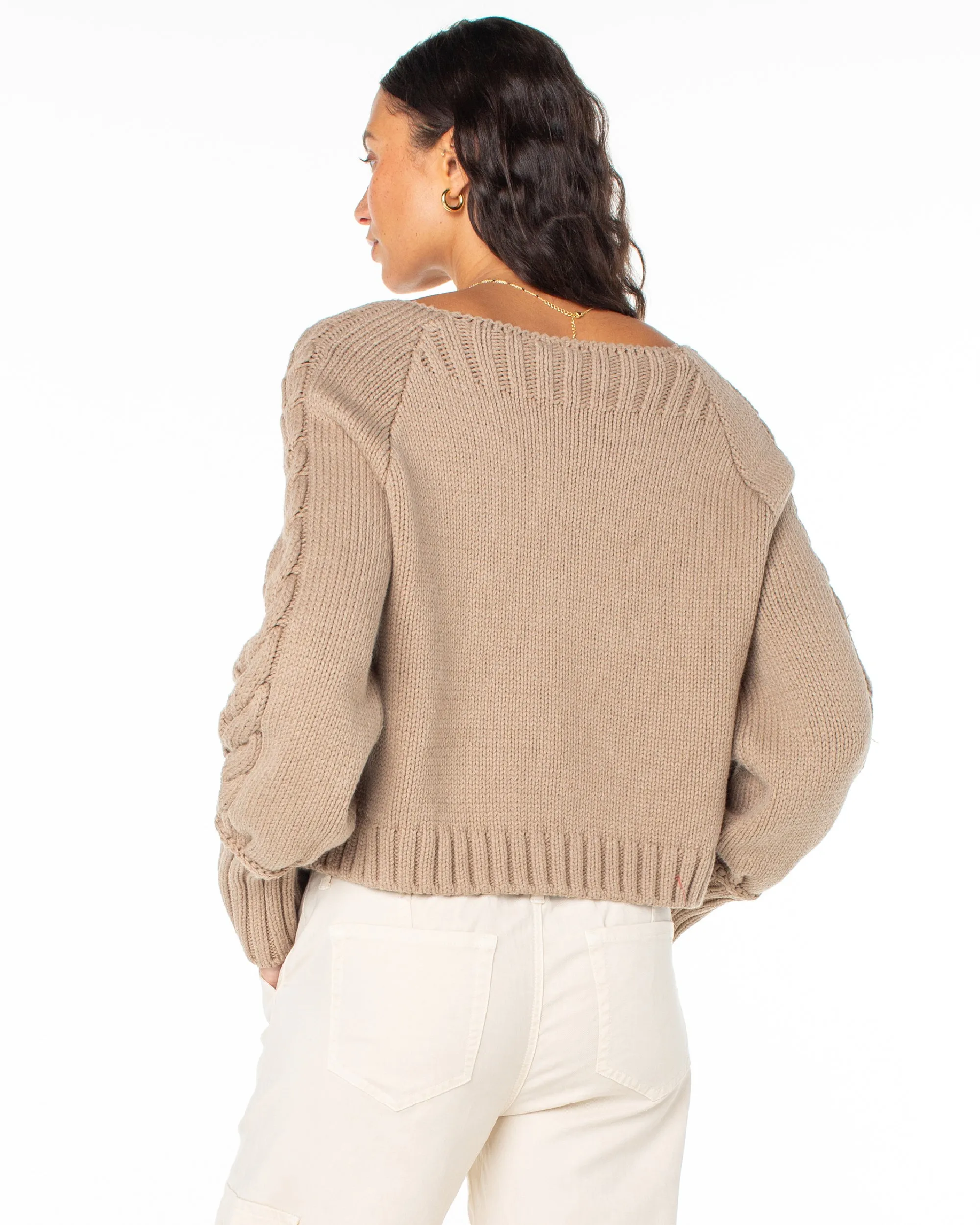 Day Dream Boat Neck Sweater - Warm Taupe sold by Roxy product image thumbnail 2