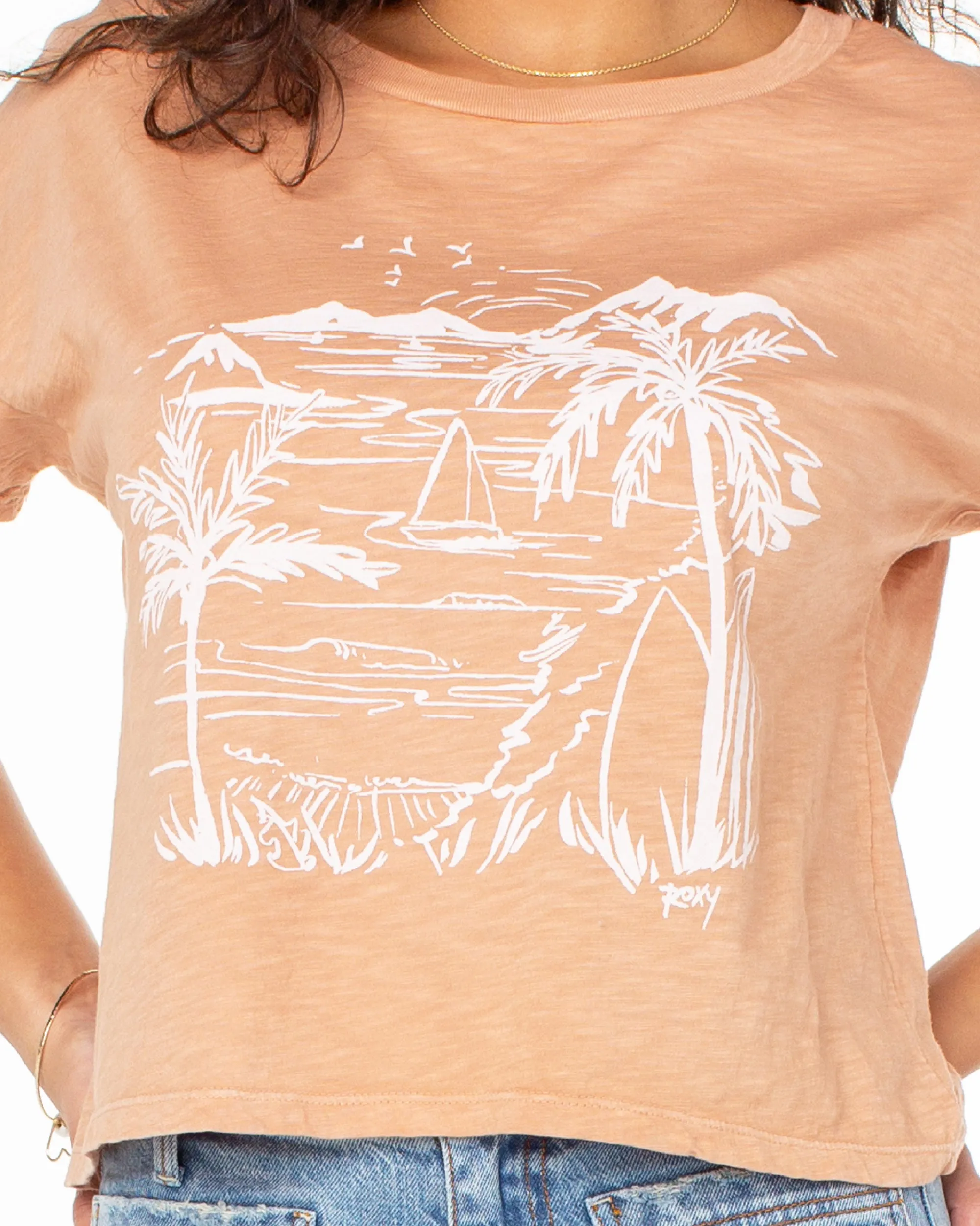 Beach Sketch T-Shirt - Camel sold by Roxy product image thumbnail 4