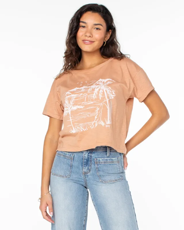 Beach Sketch T-Shirt - Camel sold by Roxy