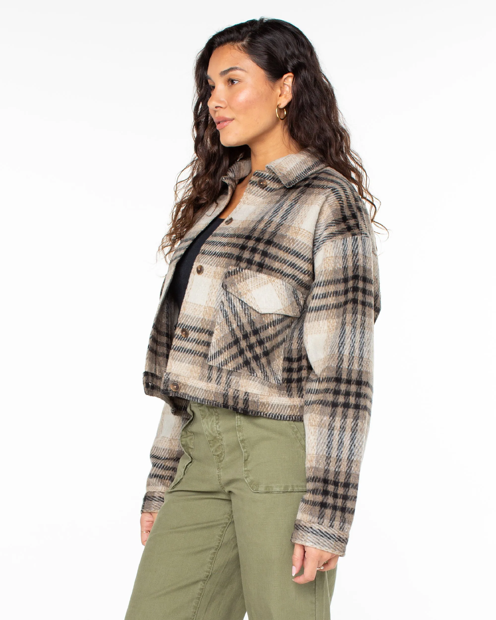 Township Plaid Jacket - Warm Taupe sold by Roxy product image thumbnail 3