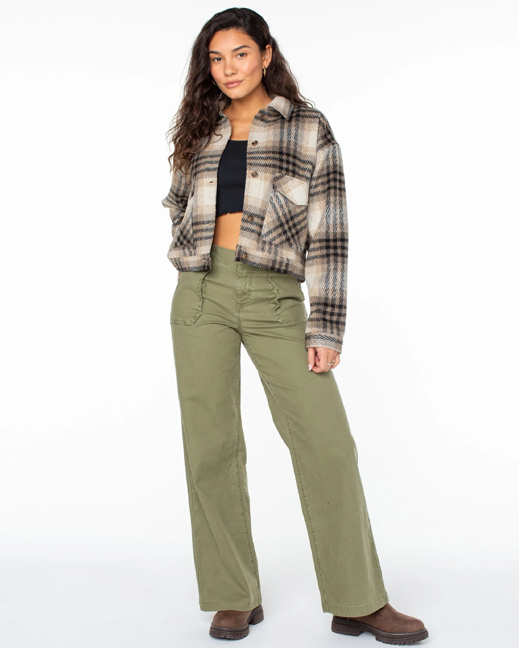 Township Plaid Jacket - Warm Taupe sold by Roxy product image thumbnail 5