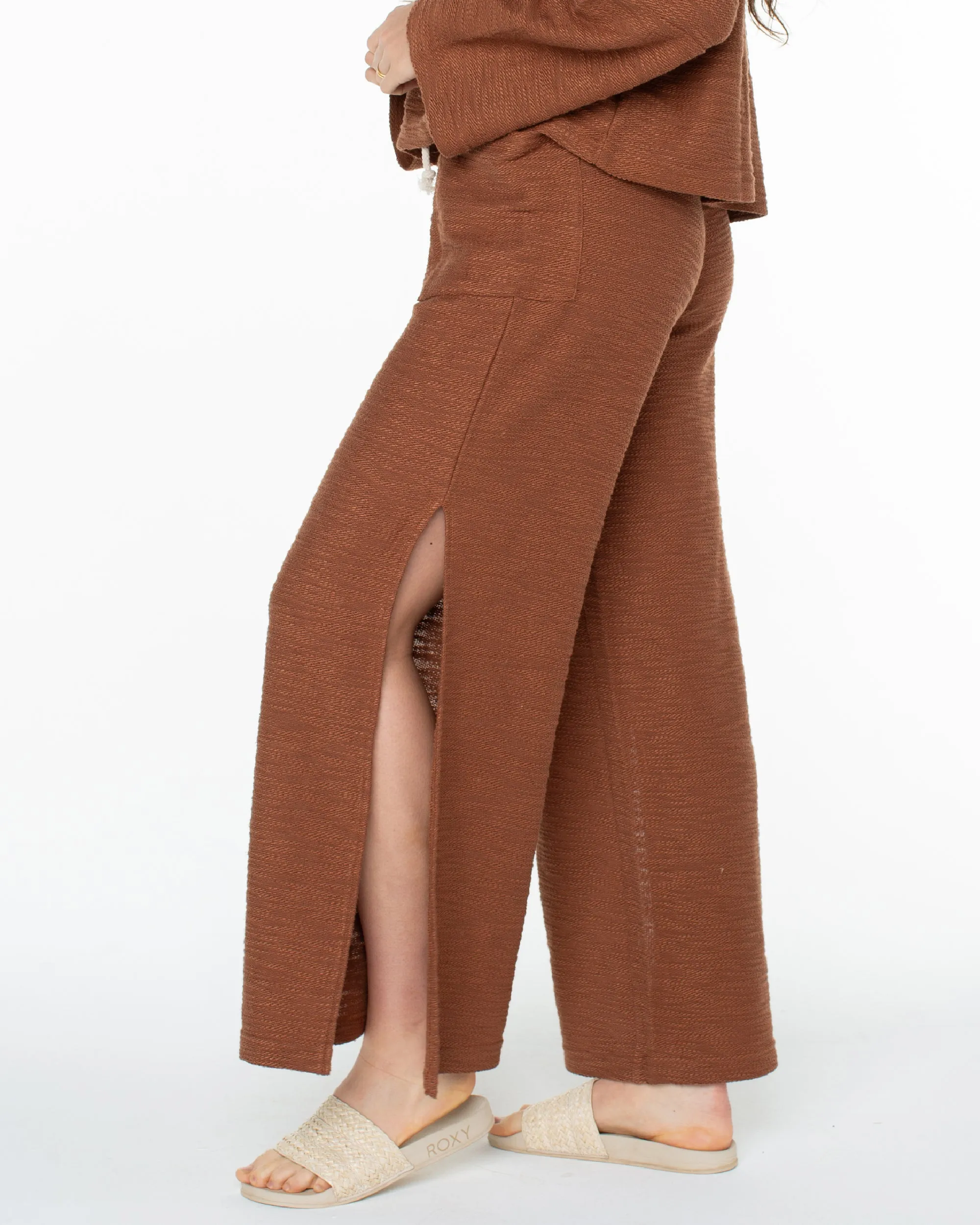 Beach Breeze Side-Slit Wide Leg Pants - Carob Brown sold by Roxy product image thumbnail 5