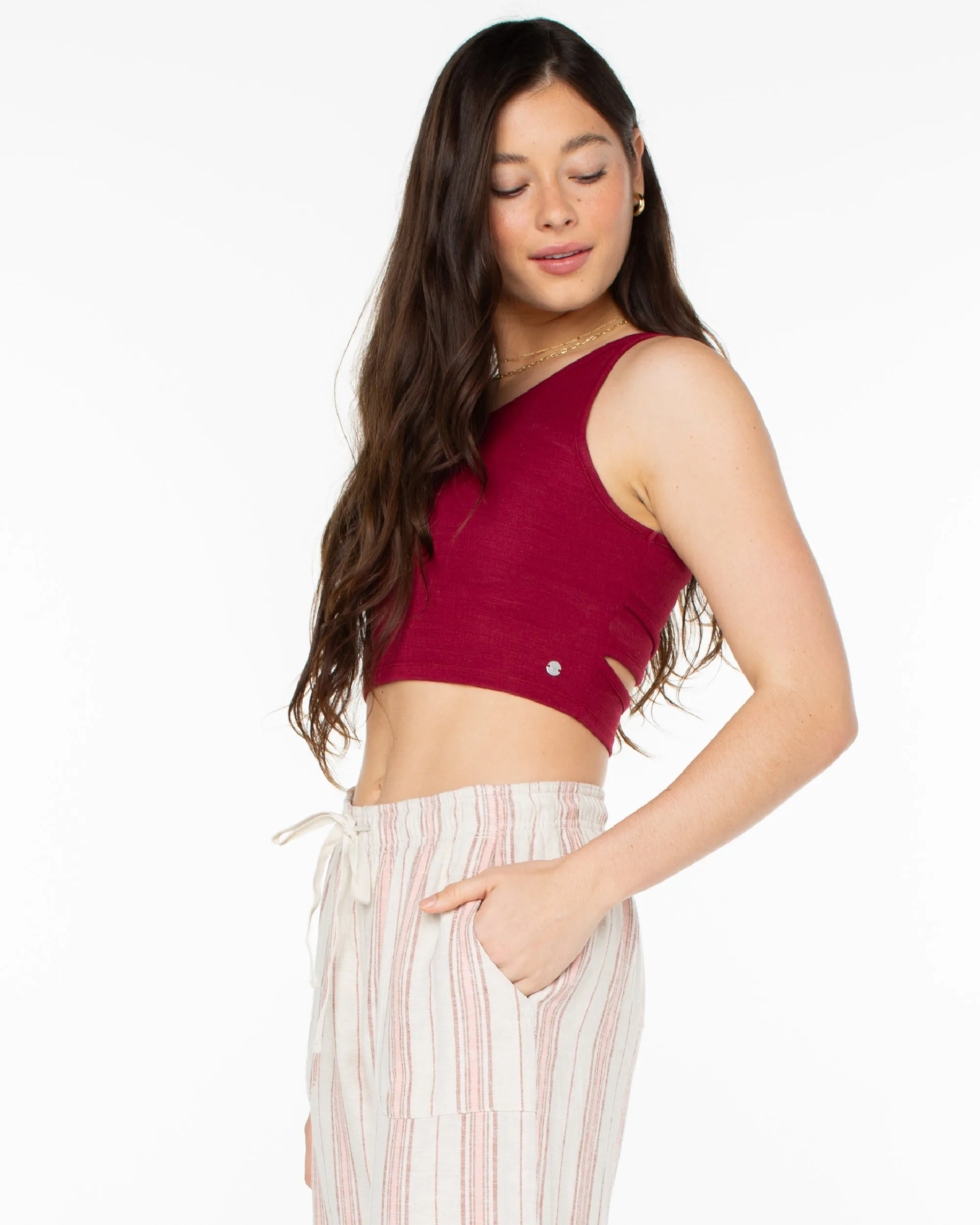 Good Keepsake Crop Top - Rumba Red sold by Roxy product image thumbnail 5
