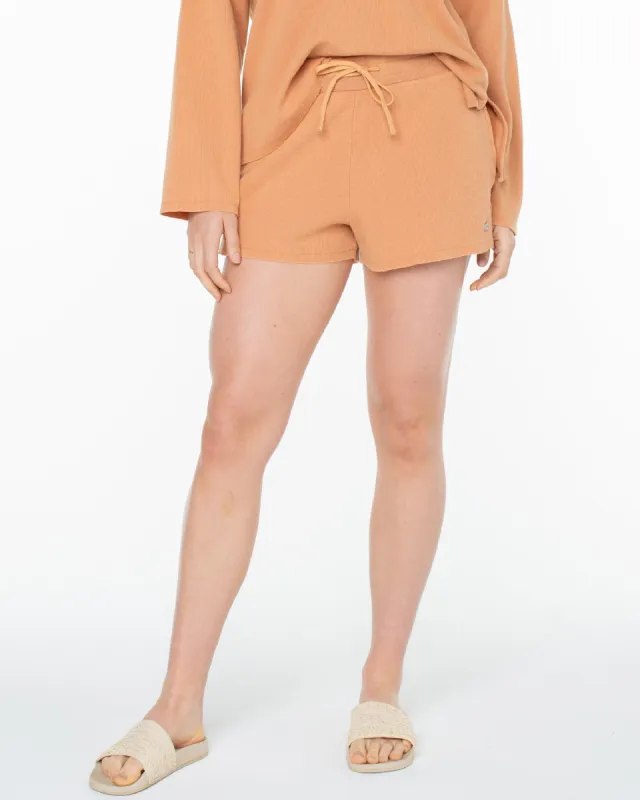 Midnight Moon Fleece Shorts - Camel sold by Roxy