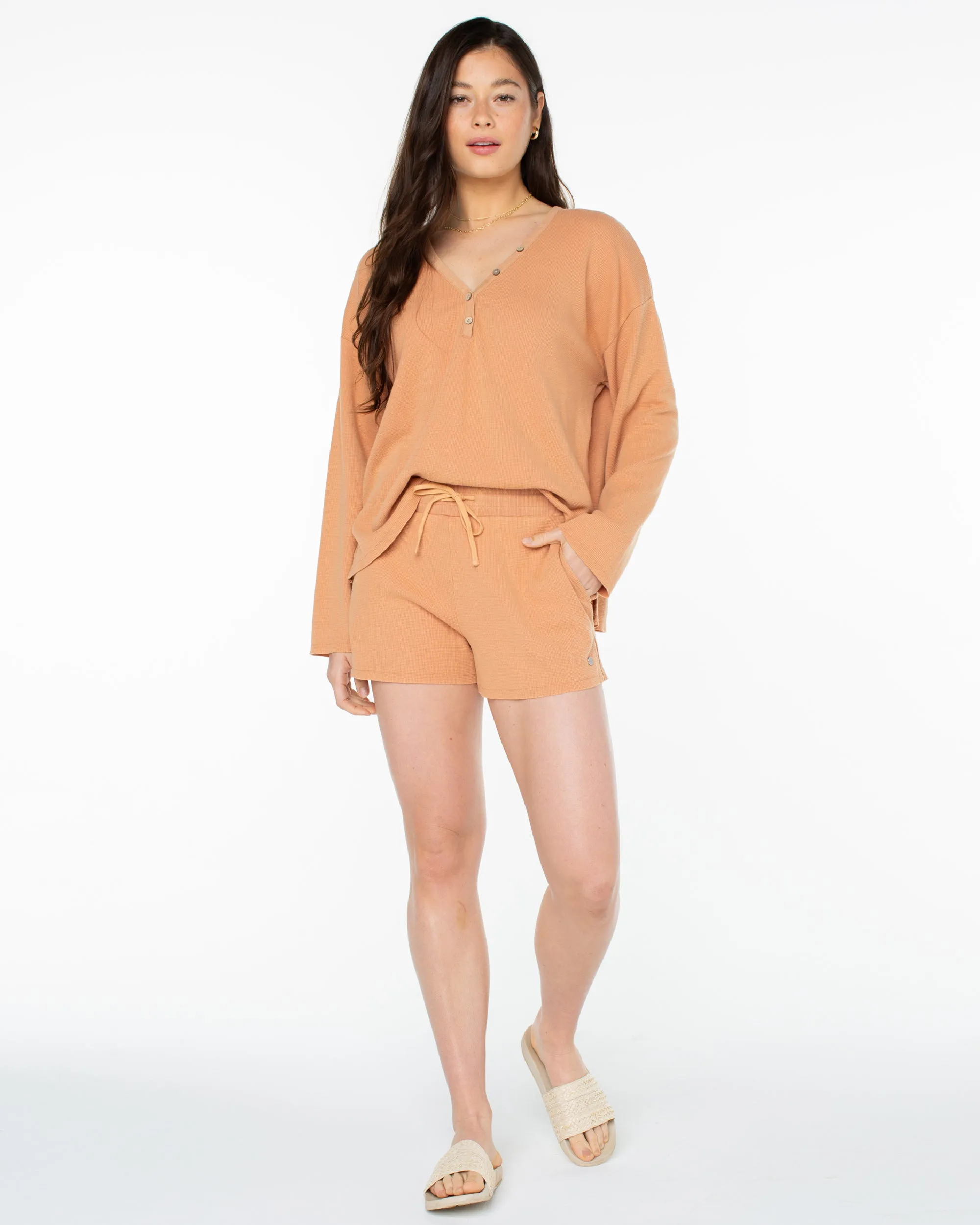 Midnight Moon Fleece Shorts - Camel sold by Roxy product image thumbnail 4