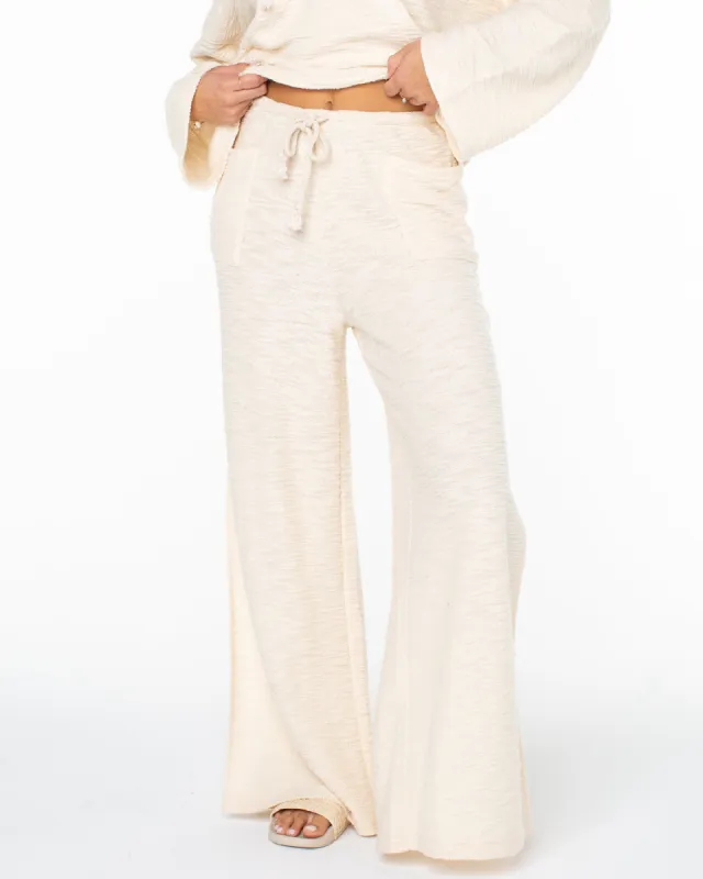 Beach Breeze Side-Slit Wide Leg Pants - Parchment sold by Roxy