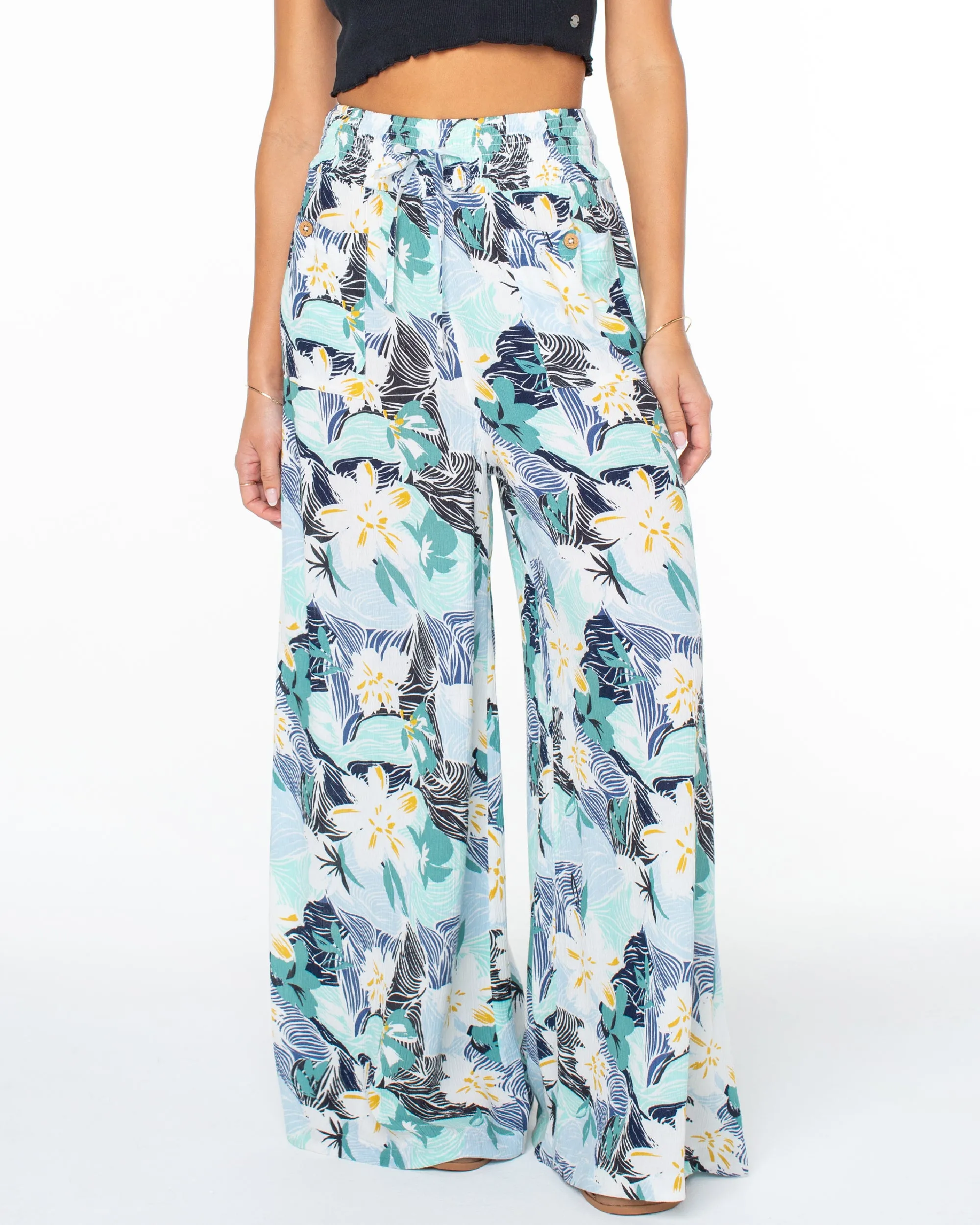 Sunset Daze Wide Leg Pants - Infinity Blue sold by Roxy