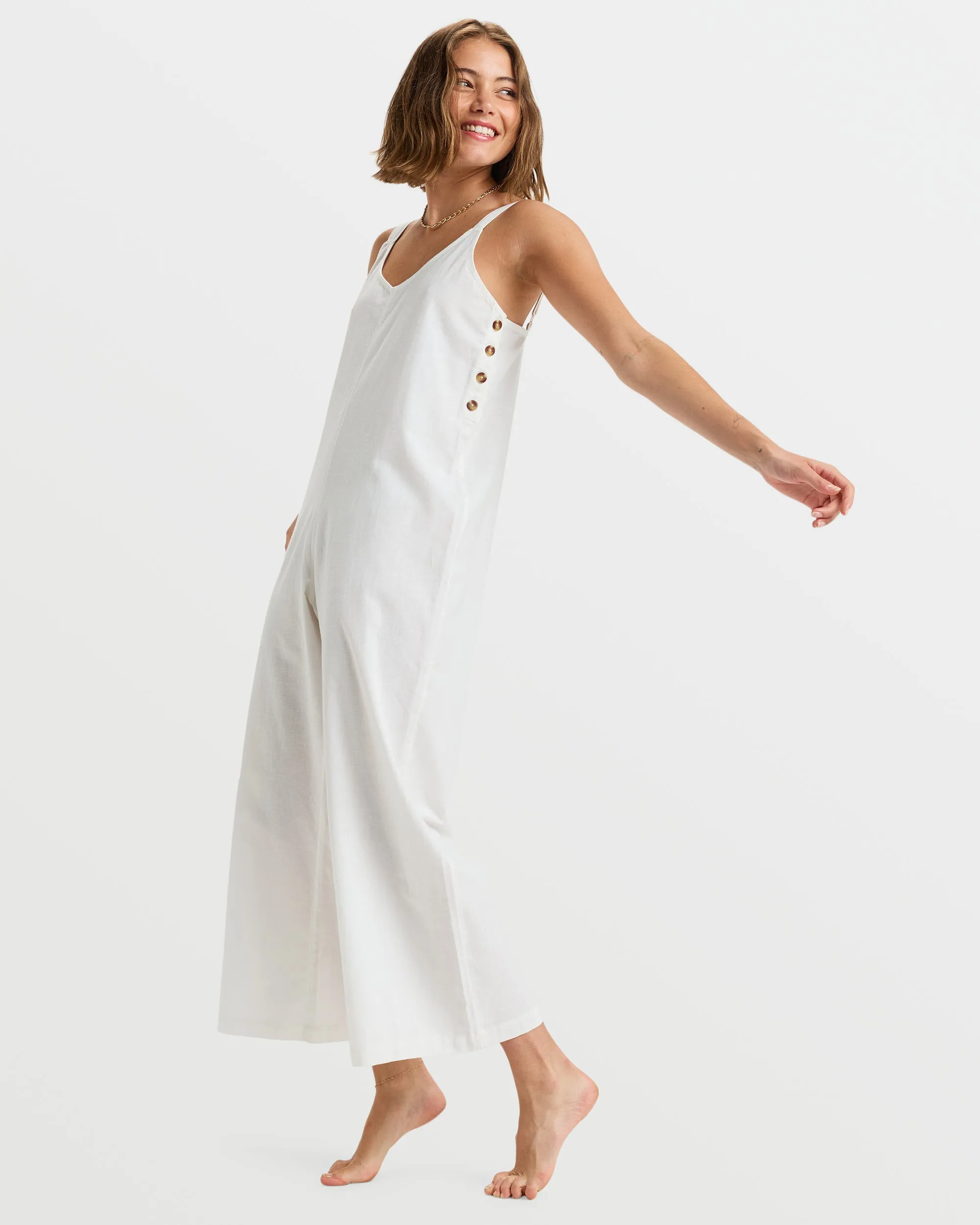 Summer Icon Jumpsuit - Egret sold by Roxy product image thumbnail 3