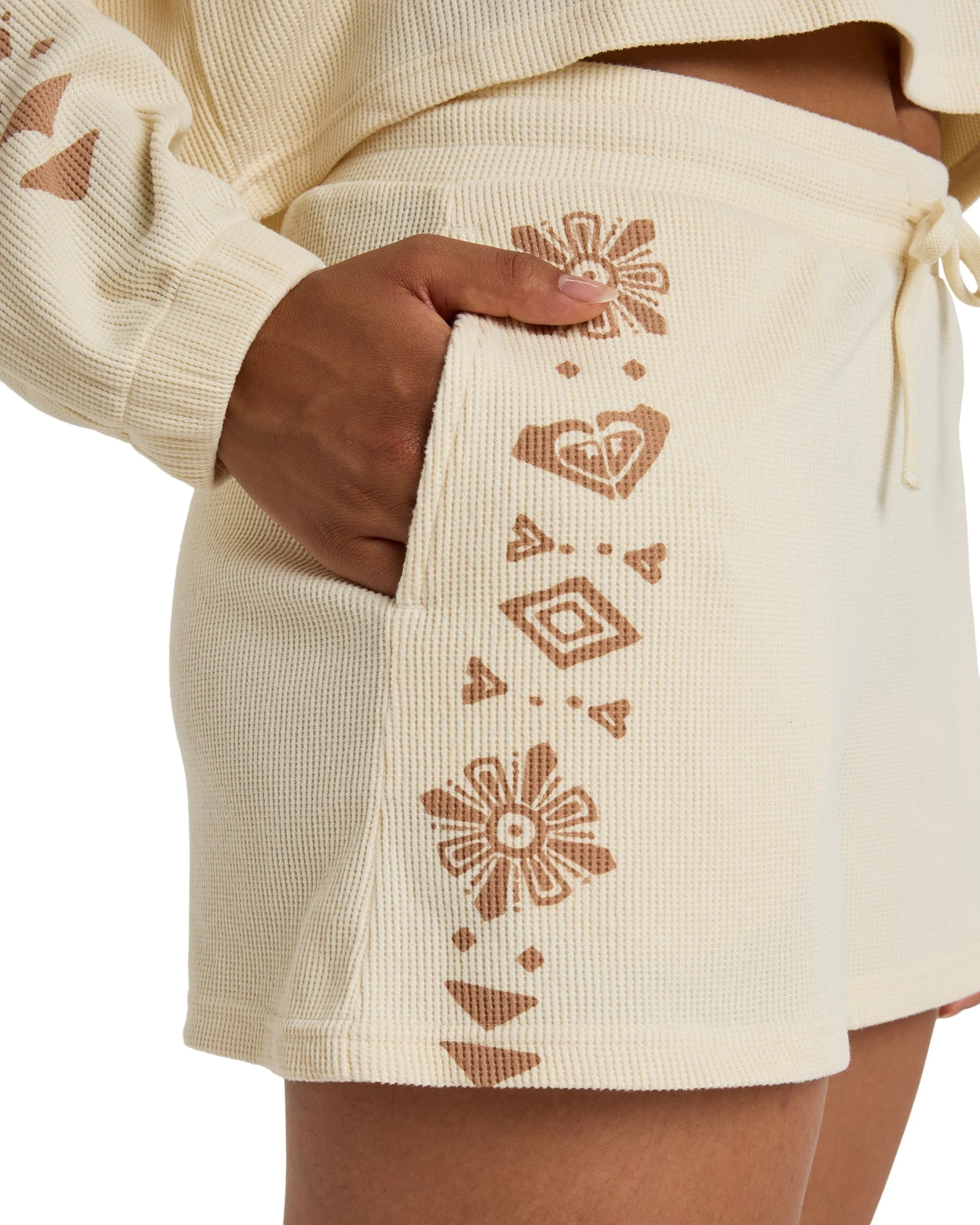 Sandy Road Elastic Waist Shorts - Parchment sold by Roxy product image thumbnail 5