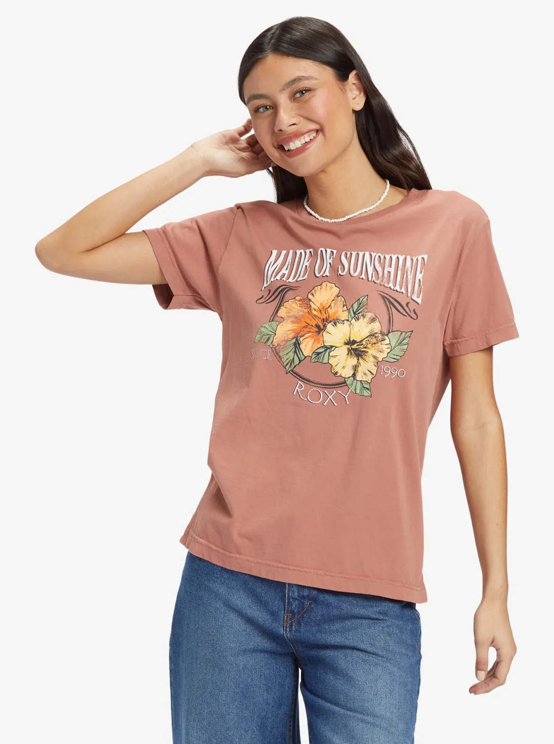 Made Of Sunshine Boyfriend T-Shirt - Cedar Wood sold by Roxy