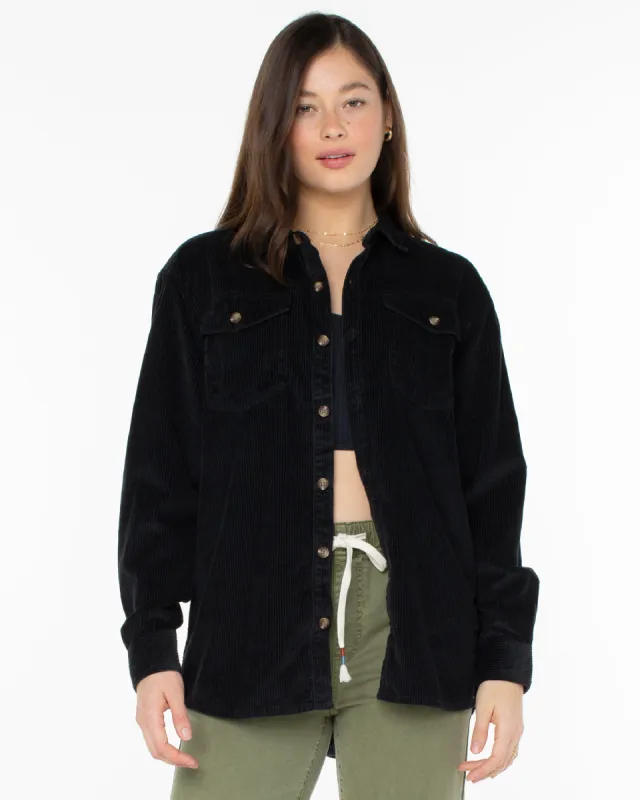 Let Go Corduroy Shirt - Phantom sold by Roxy