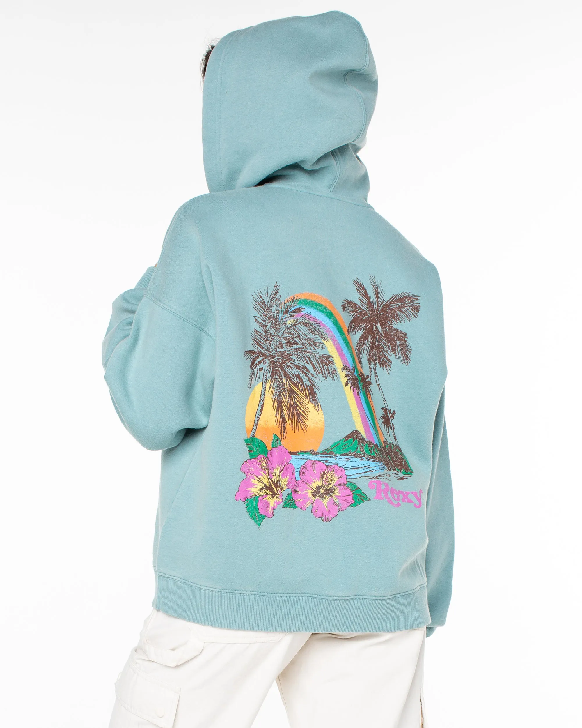 Lineup Oversized Zip Hoodie - Mineral Blue sold by Roxy product image thumbnail 2